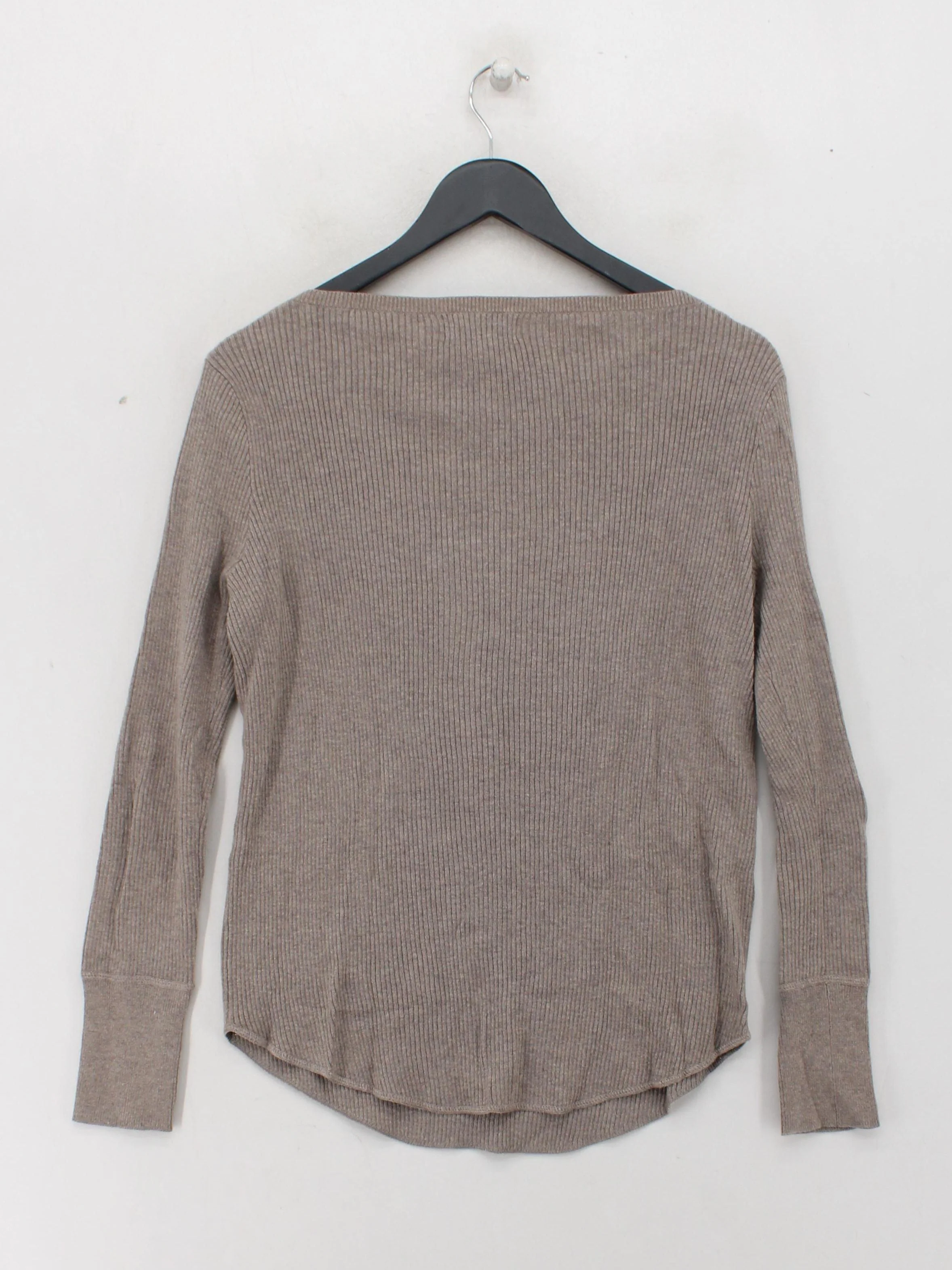 Hatch Women's Maternity Top S Tan Cotton with Rayon, Nylon V-Neck Pullover - Image 2