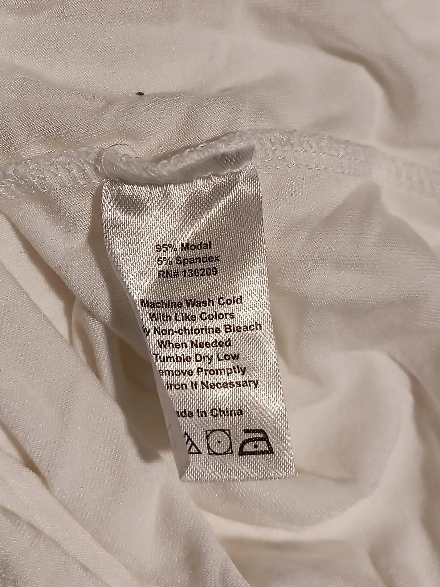 Hatch Women's T-Shirt S White Lyocell Modal with Spandex Camisole - Image 6