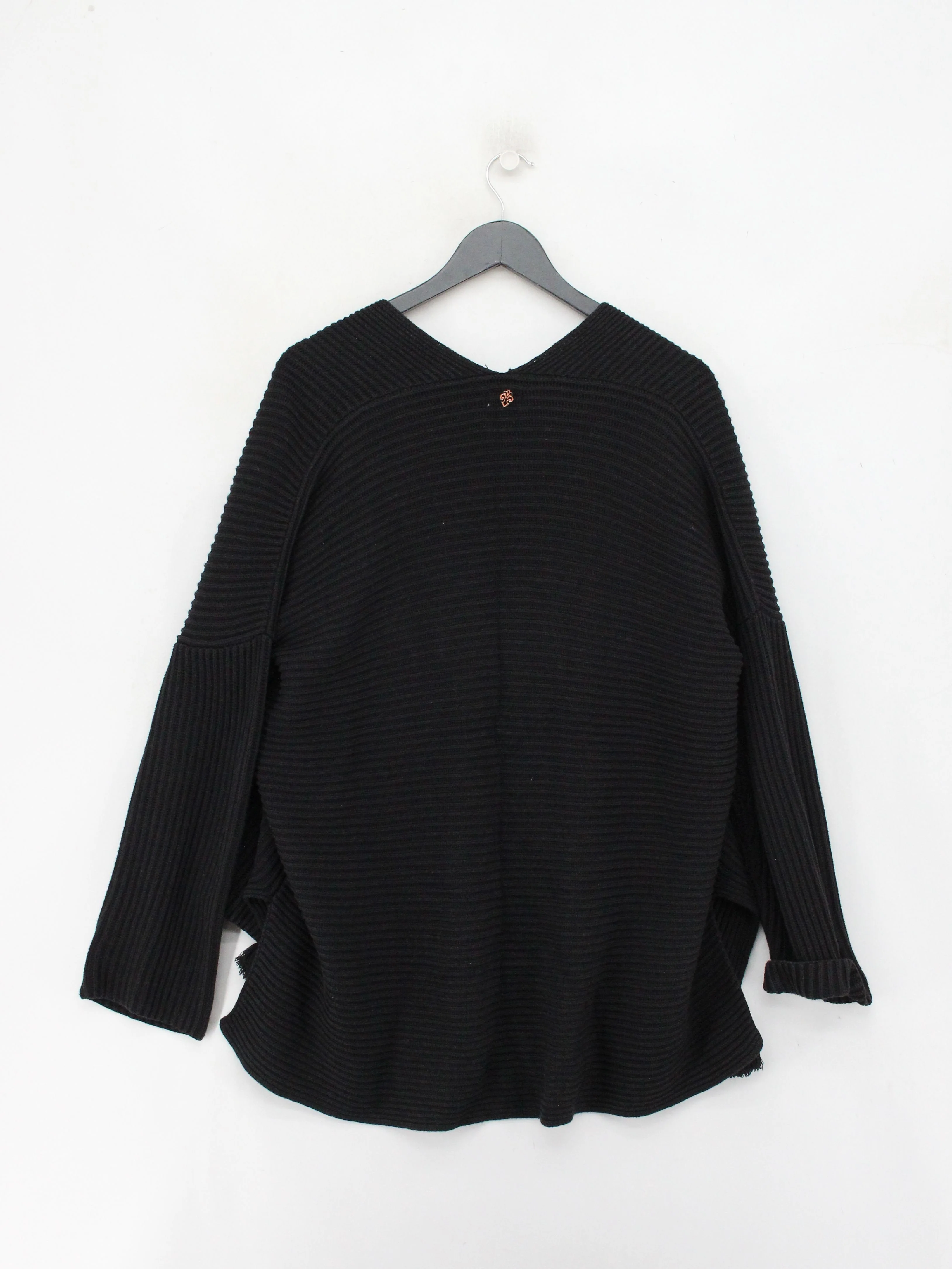Hatley Women's Cardigan XL Black Cotton with Acrylic V-Neck Cardigan - Image 2