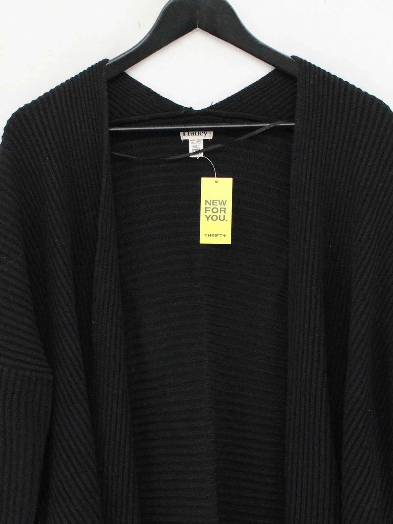 Hatley Women's Cardigan XL Black Cotton with Acrylic V-Neck Cardigan - Image 3