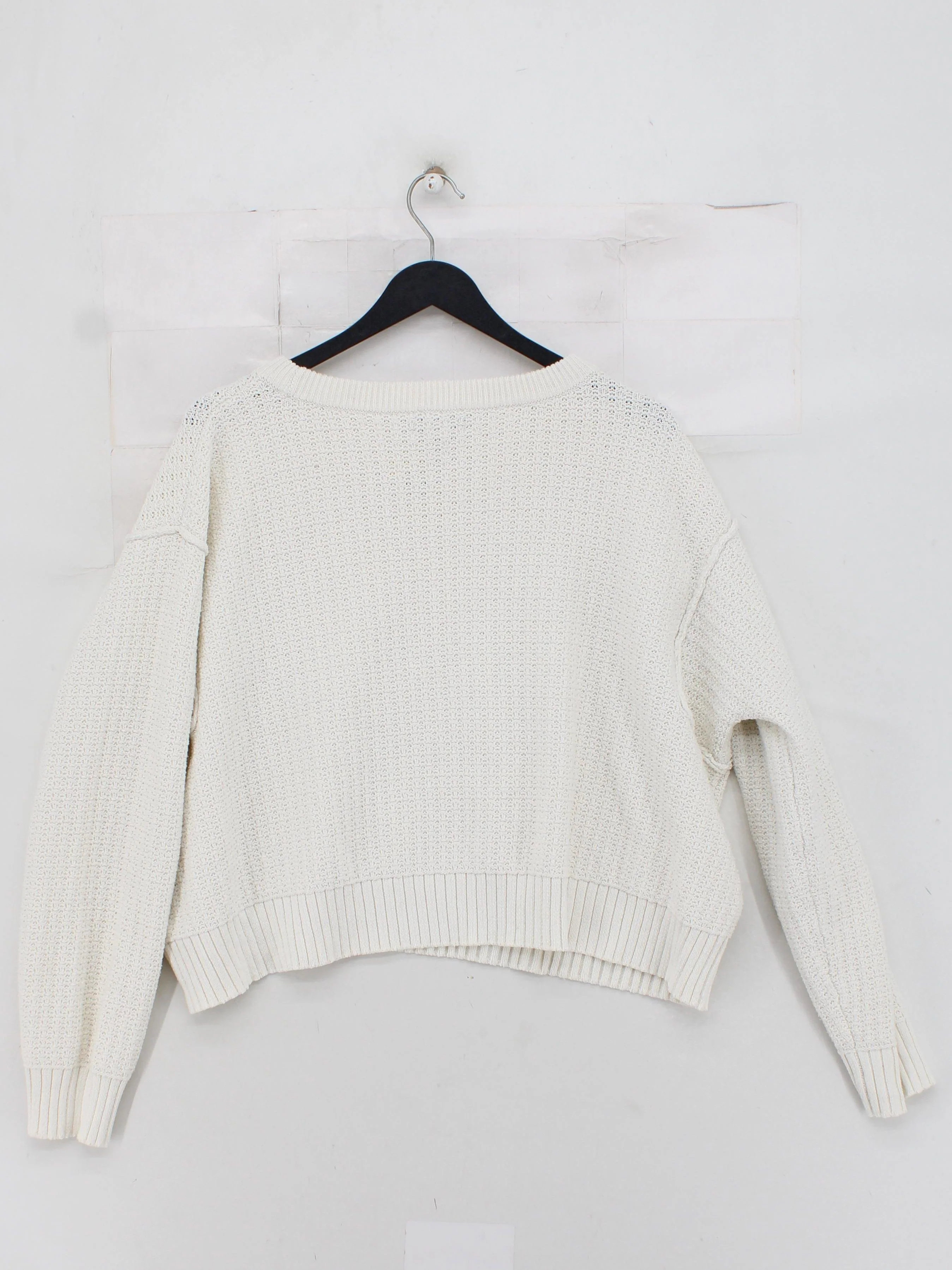 Haute Hippie Women's Jumper M Cream Polyester with Cotton, Acrylic Pullover - Image 2