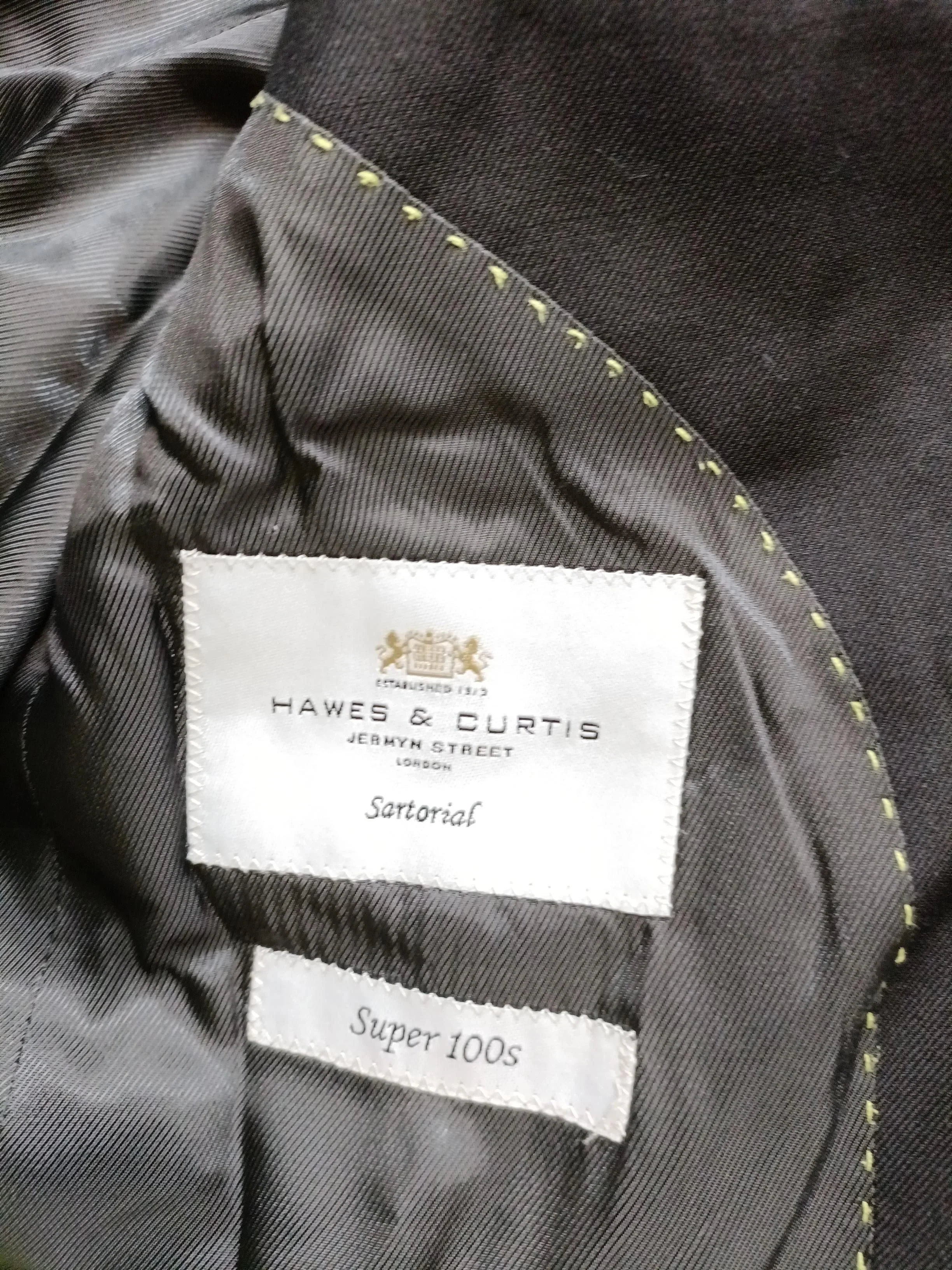 Hawes & Curtis Men's Blazer Chest: 38 in Black Wool - Image 6