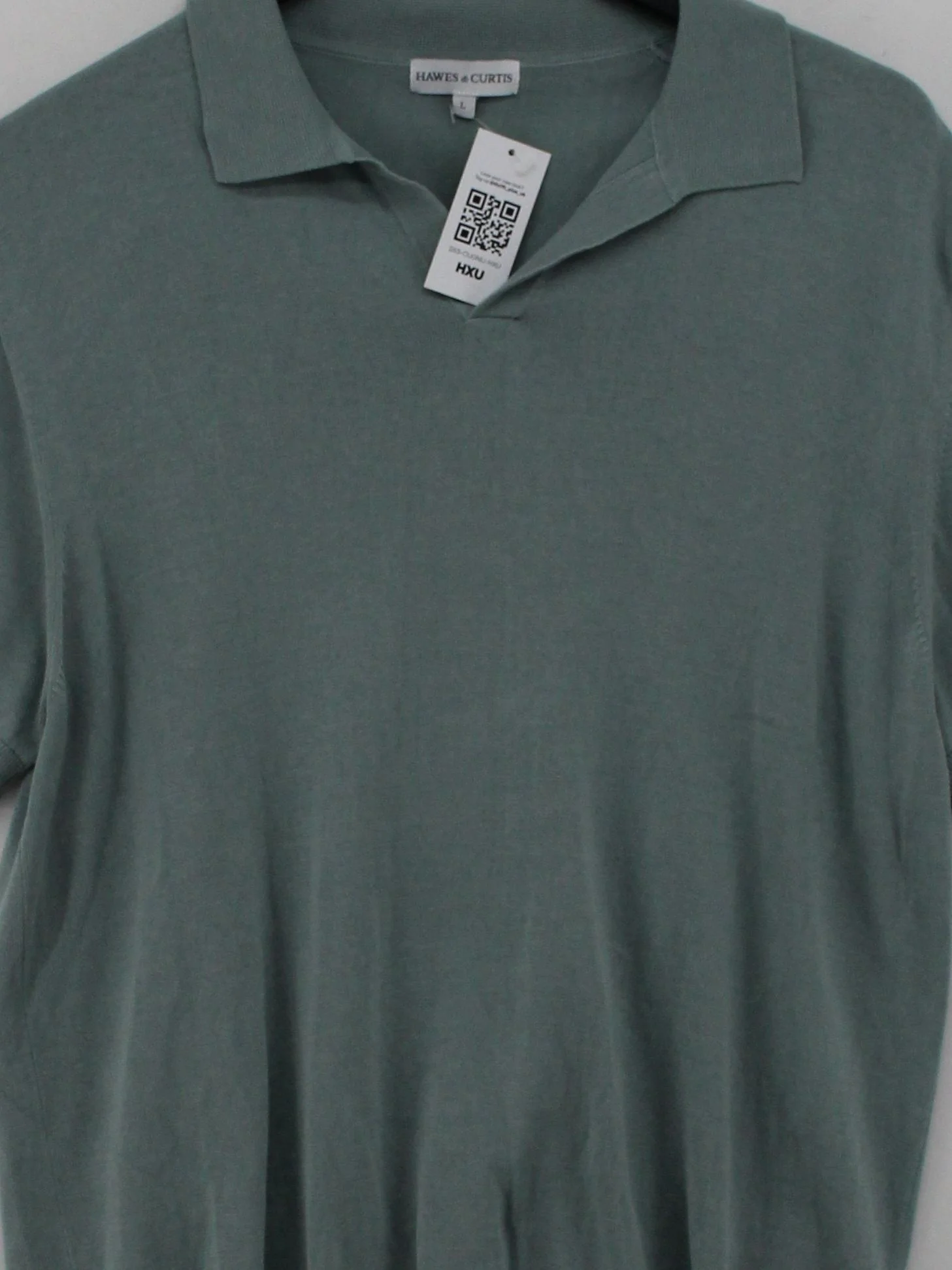 Hawes & Curtis Men's Polo L Green 100% Cotton Basic - Image 3