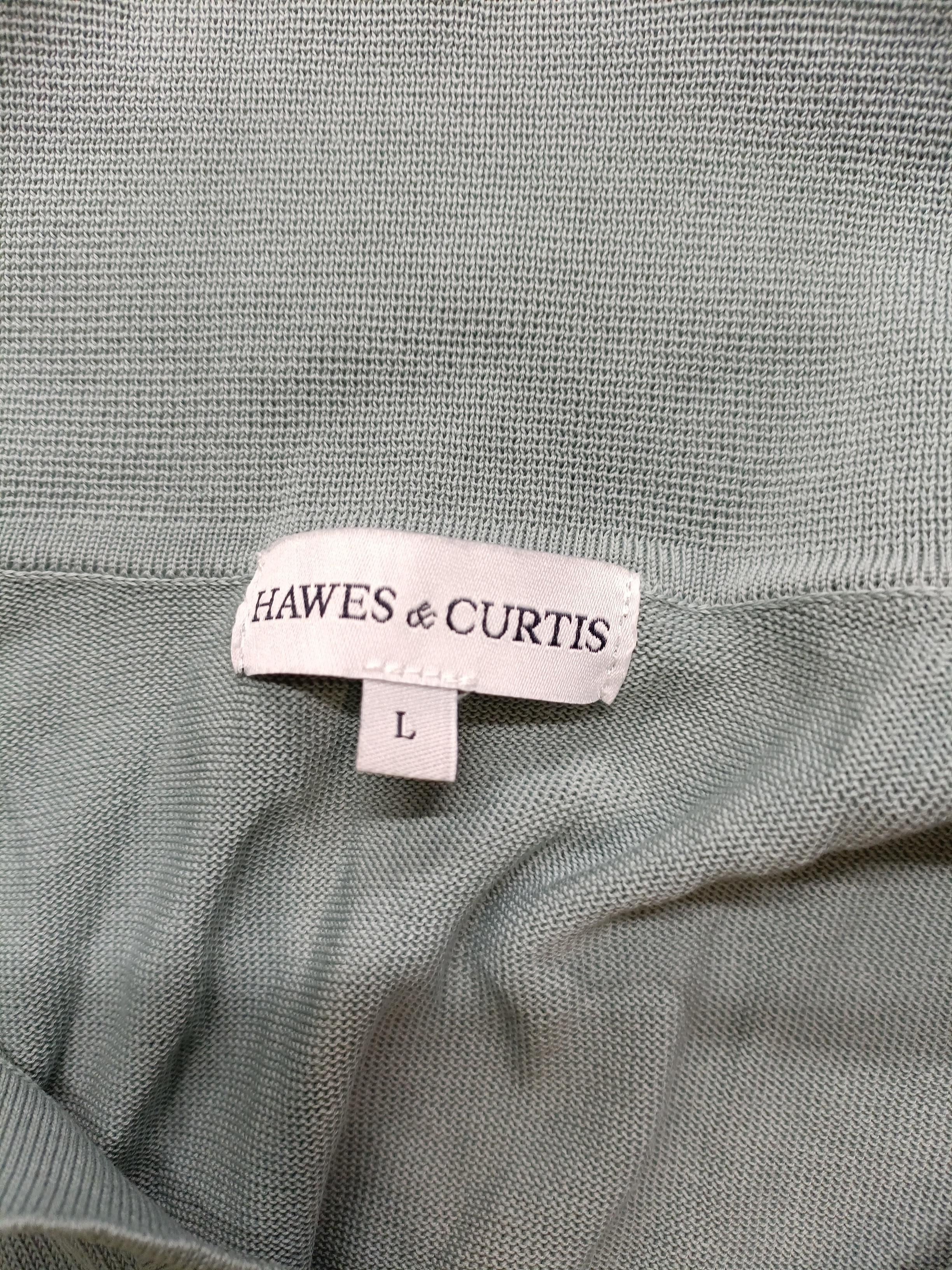 Hawes & Curtis Men's Polo L Green 100% Cotton Basic - Image 5