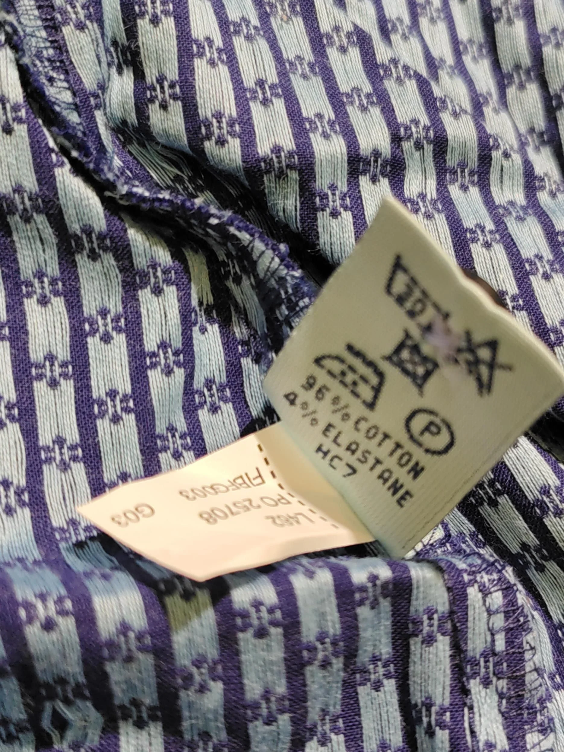 Hawes & Curtis Men's Shirt Chest: 16 in Blue Floral Cotton with Elastane Basic - Image 6