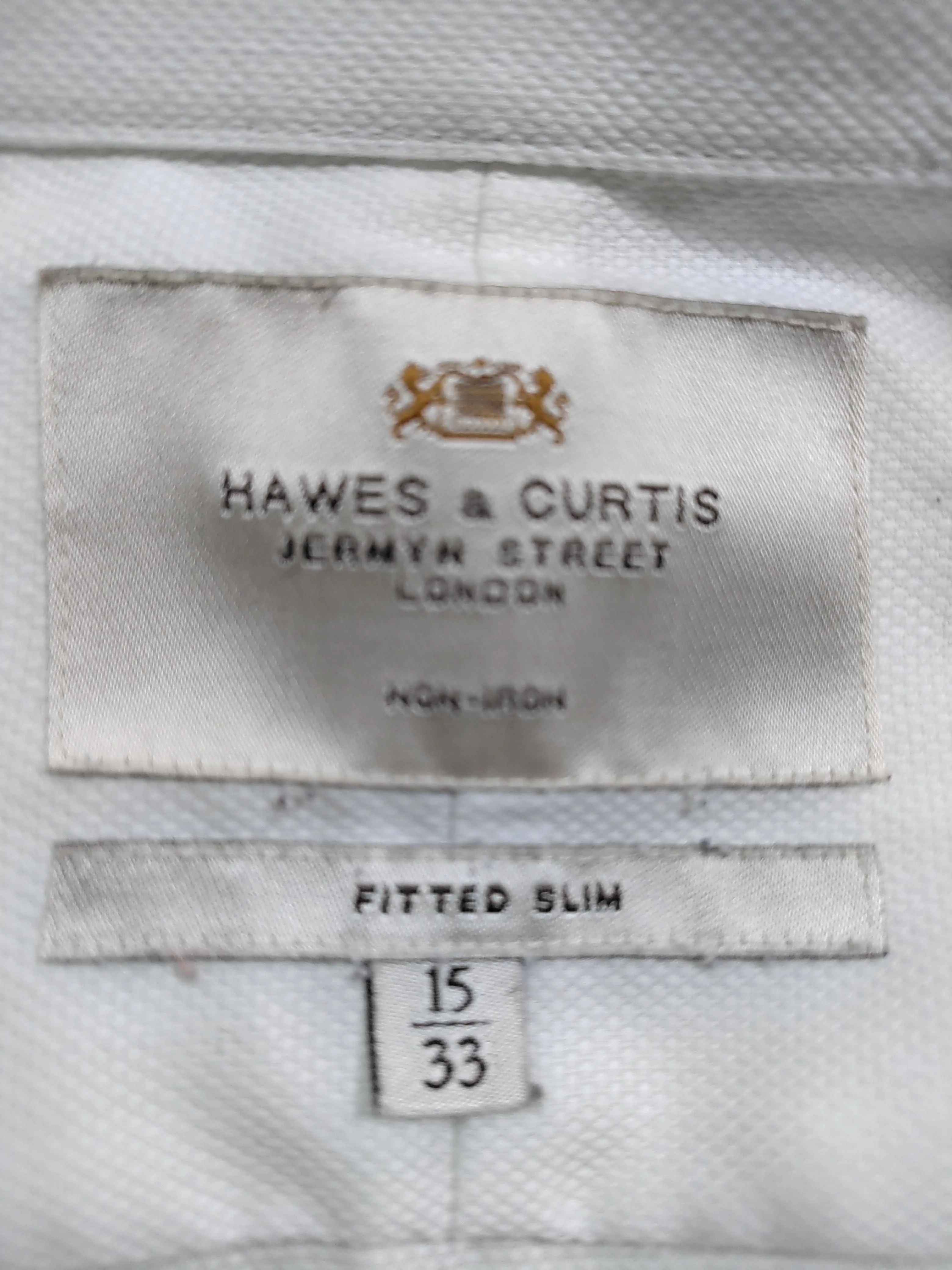 Hawes & Curtis Men's Shirt Collar: 15 in White 100% Cotton Basic - Image 5