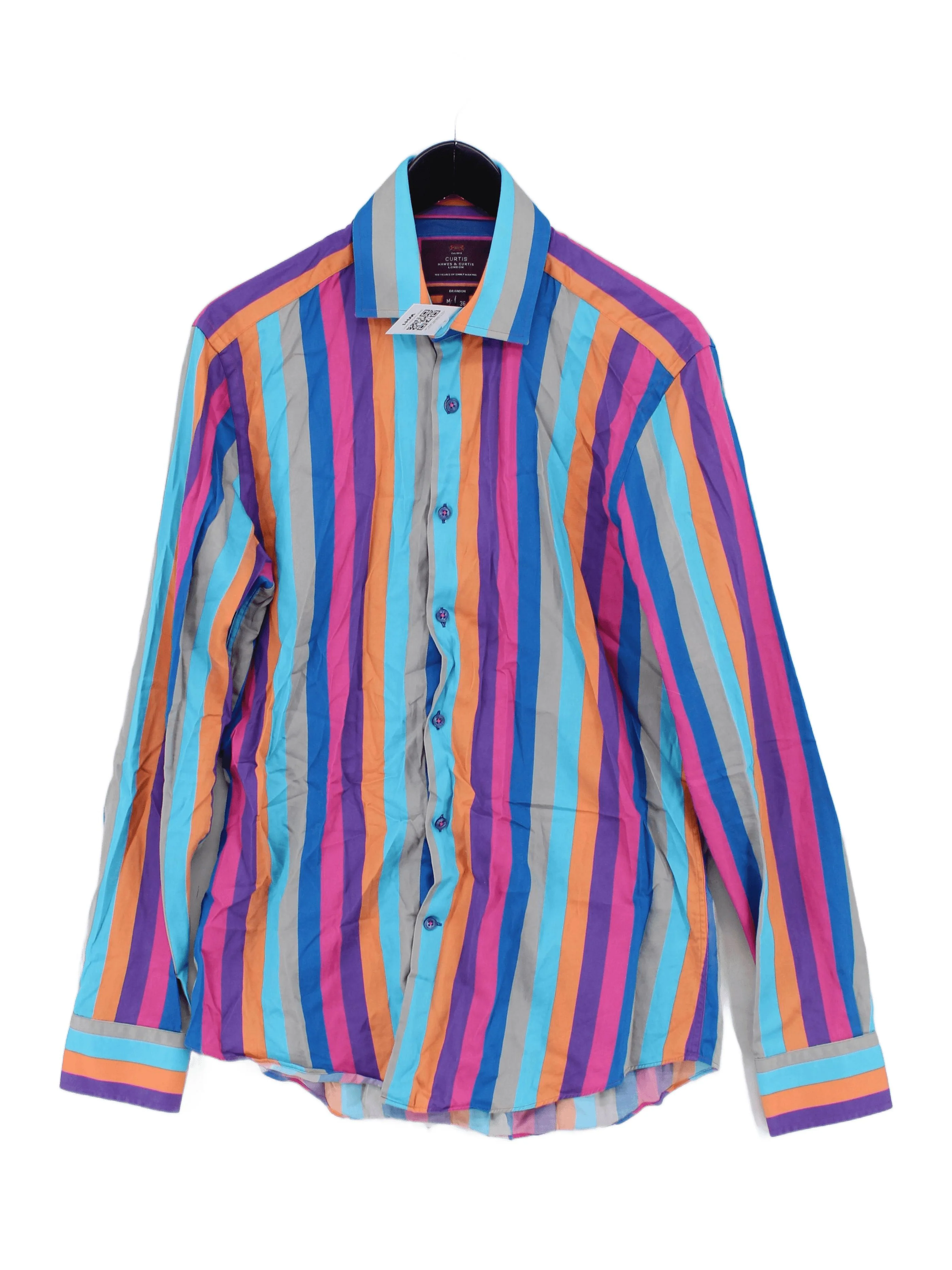 Hawes & Curtis Men's Shirt M Multi Striped 100% Other Basic
