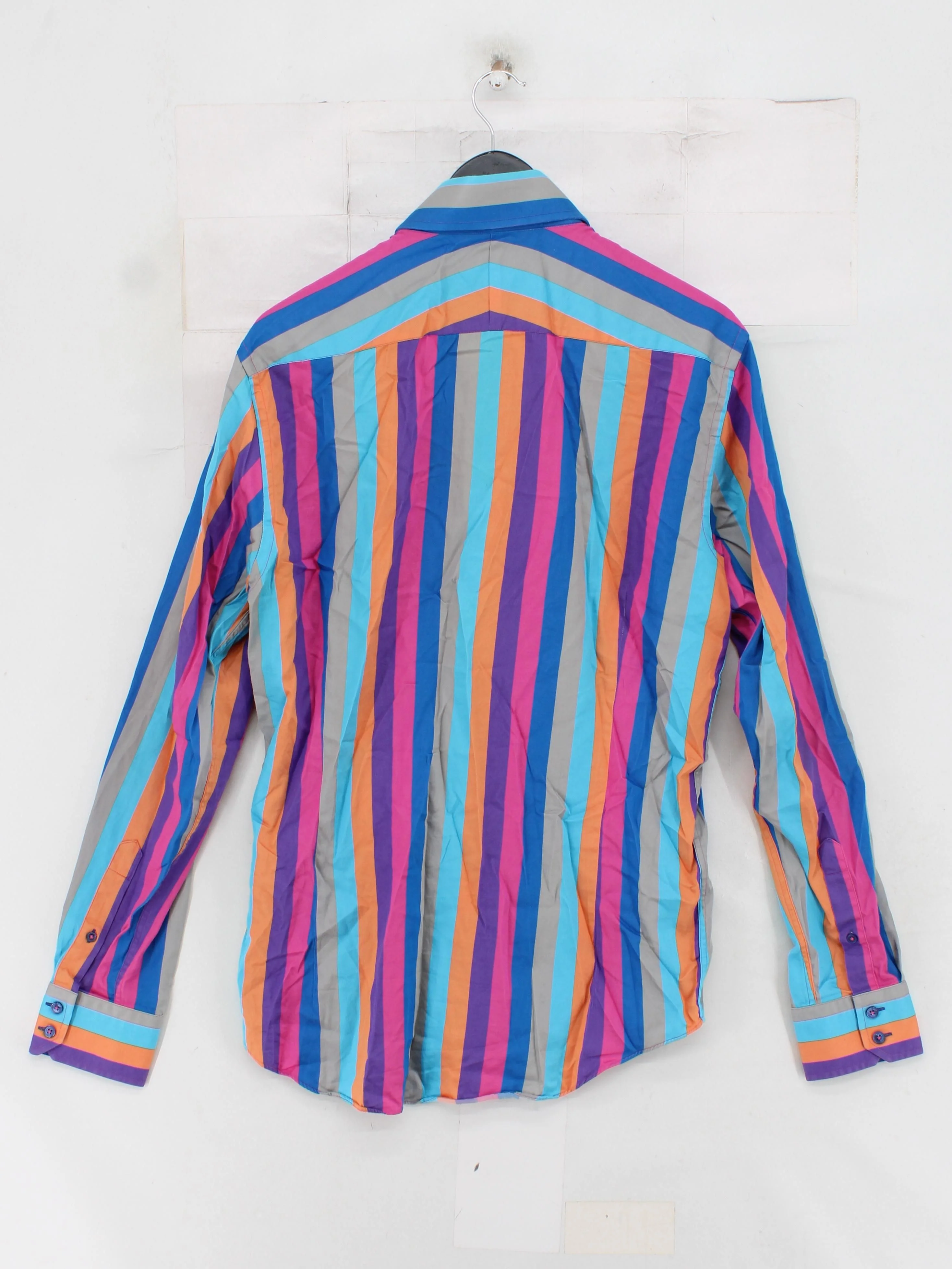Hawes & Curtis Men's Shirt M Multi Striped 100% Other Basic - Image 2
