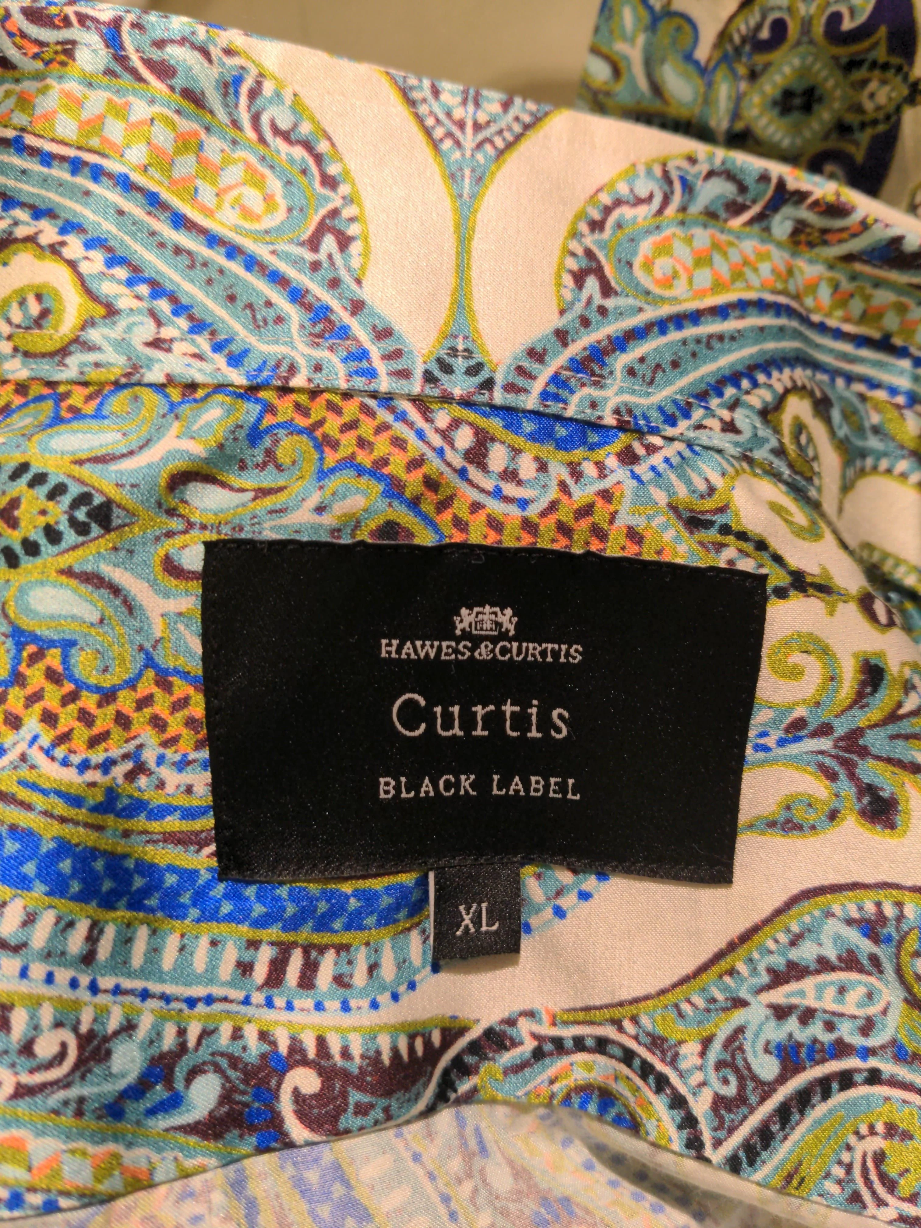 Hawes & Curtis Men's Shirt XL Multi Paisley 100% Cotton Basic - Image 5