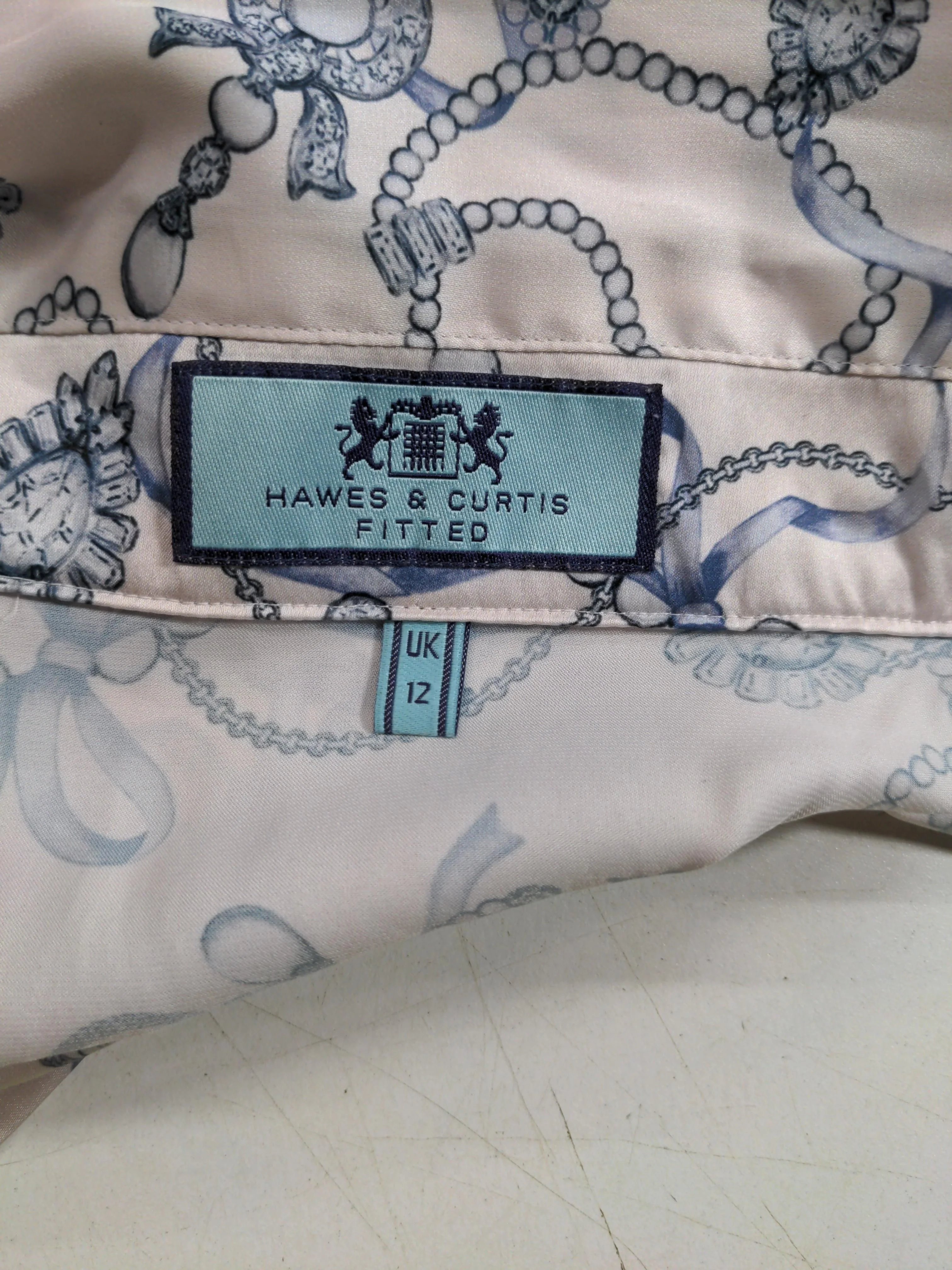 Hawes & Curtis Women's Blouse UK 12 Cream Polyester with Elastane Basic - Image 5
