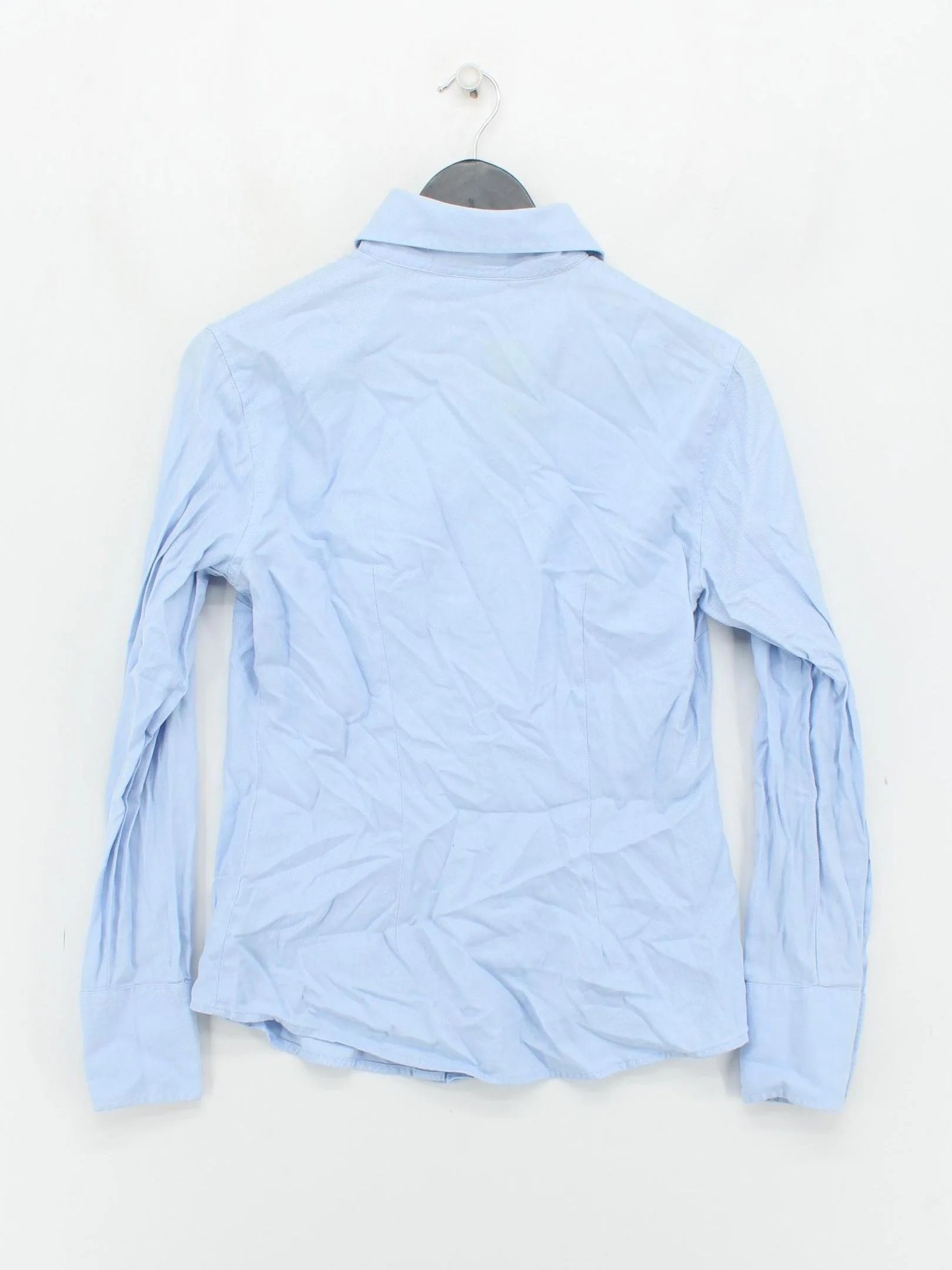 Hawes & Curtis Women's Shirt UK 10 Blue 100% Cotton Long Sleeve Collared Basic - Image 2