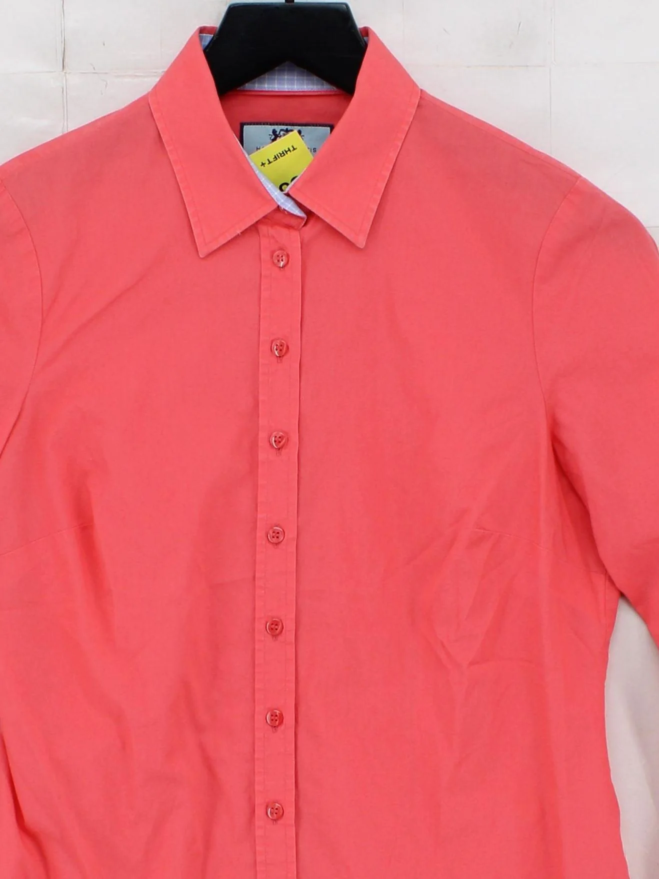 Hawes & Curtis Women's Shirt UK 10 Red 100% Cotton Long Sleeve Collared Basic - Image 3