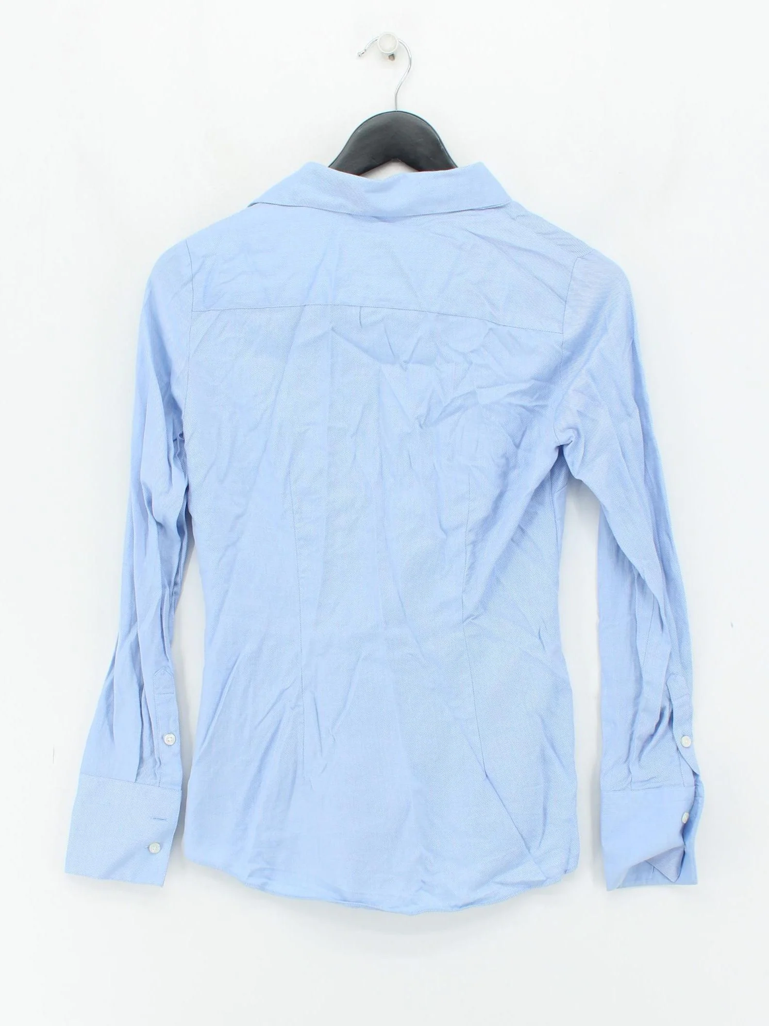 Hawes & Curtis Women's Shirt UK 6 Blue 100% Cotton Long Sleeve Collared Basic - Image 2