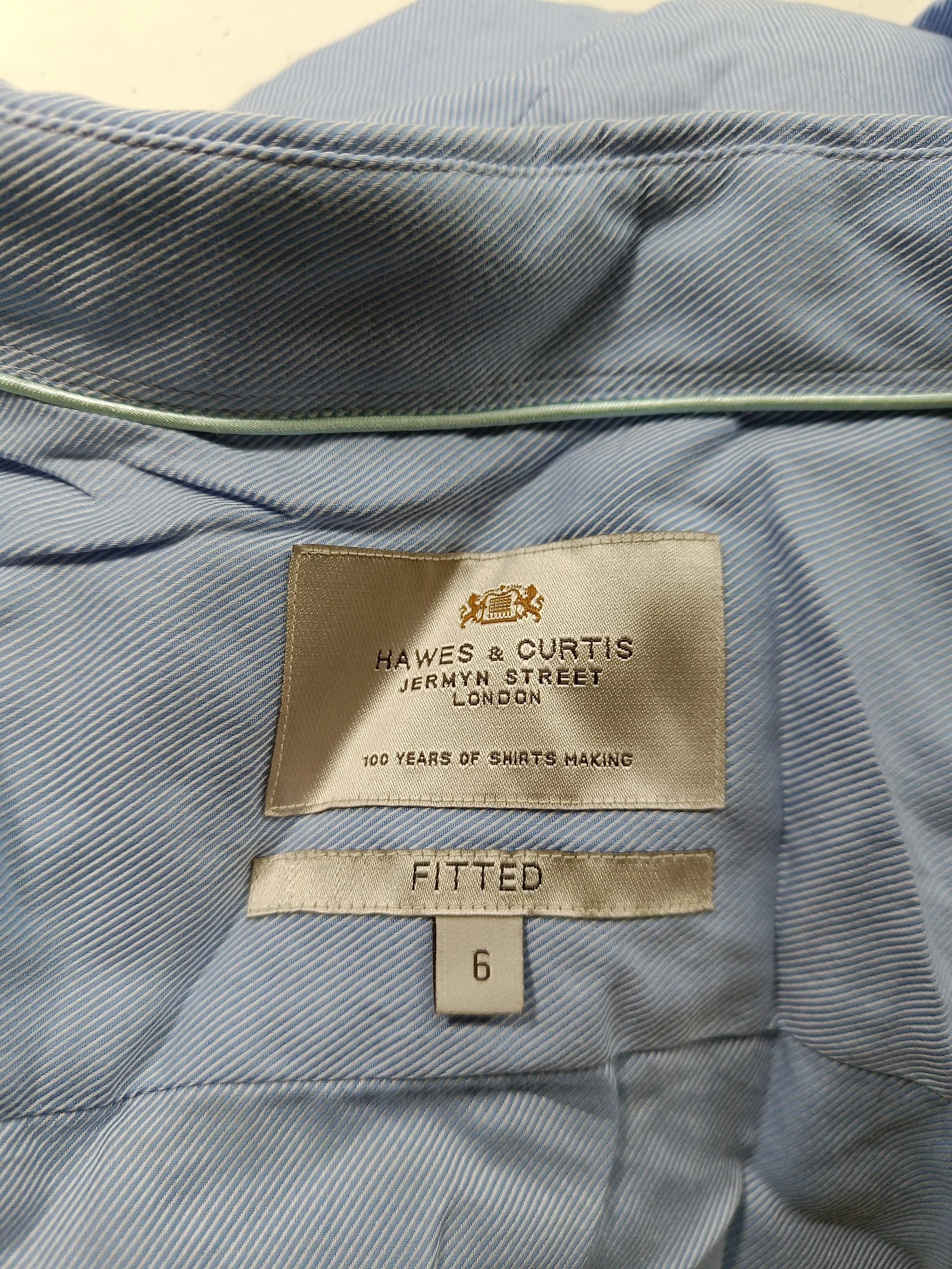 Hawes & Curtis Women's Shirt UK 6 Blue 100% Cotton Long Sleeve Collared Basic - Image 5