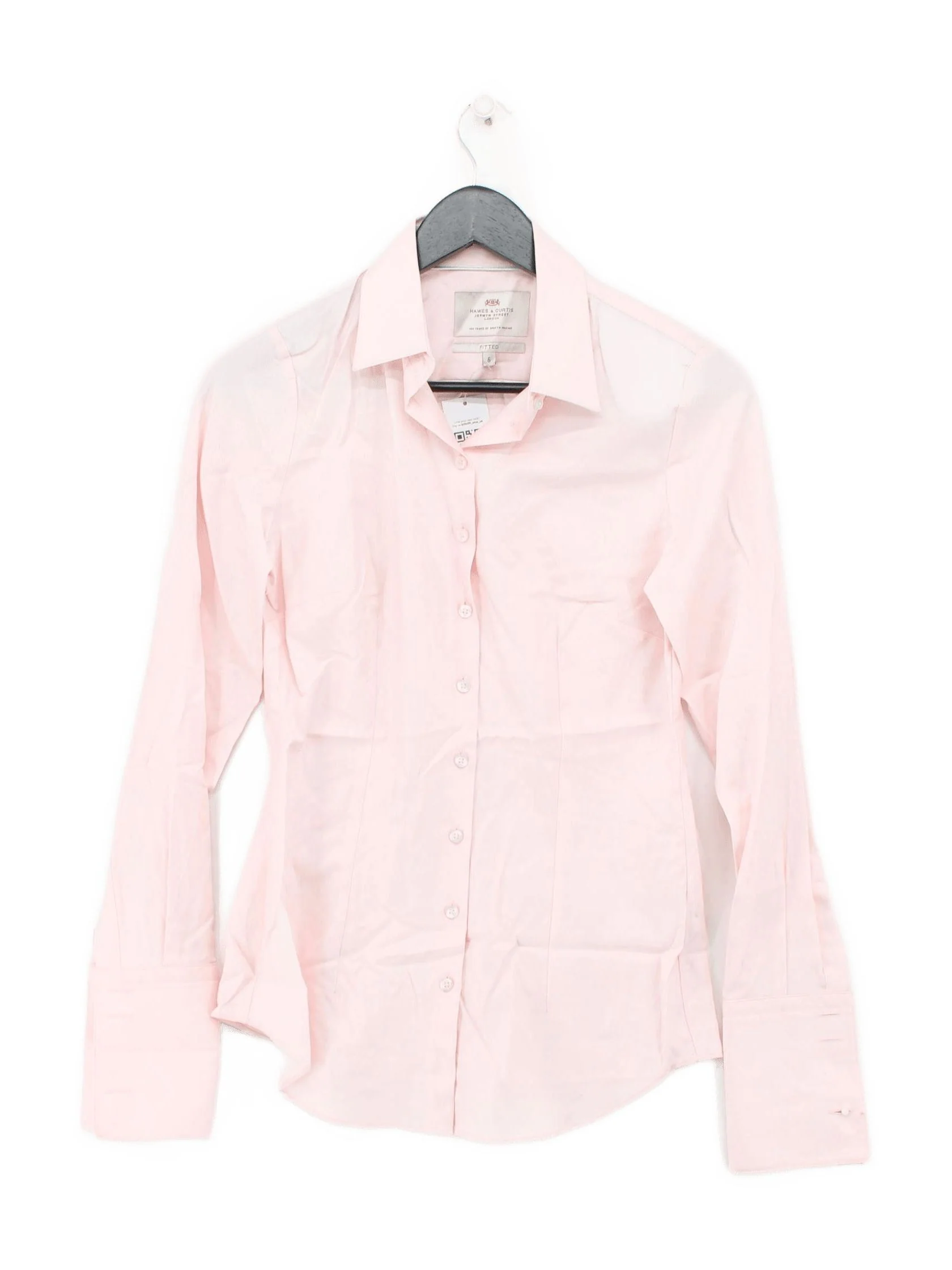 Hawes & Curtis Women's Shirt UK 6 Pink 100% Cotton Long Sleeve Collared Basic
