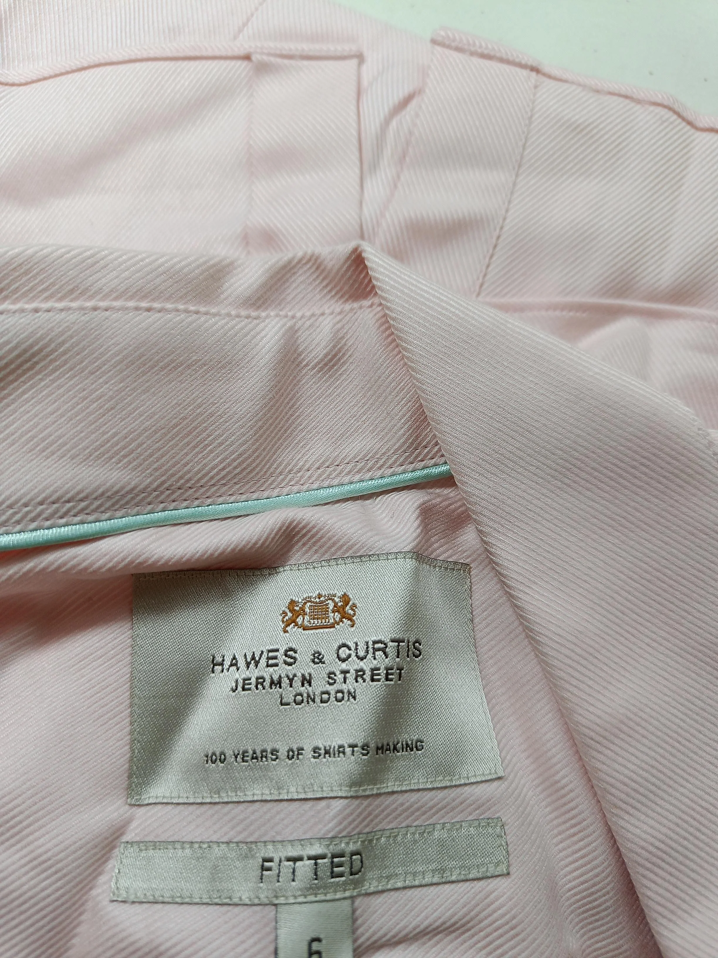 Hawes & Curtis Women's Shirt UK 6 Pink 100% Cotton Long Sleeve Collared Basic - Image 5