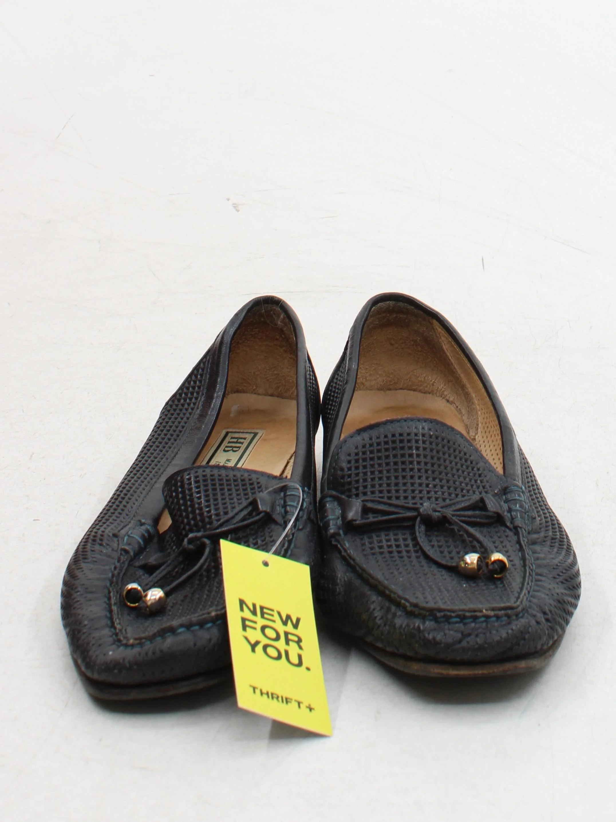 HB Women's Flat Shoes UK 6 Black 100% Leather Loafer - Image 2