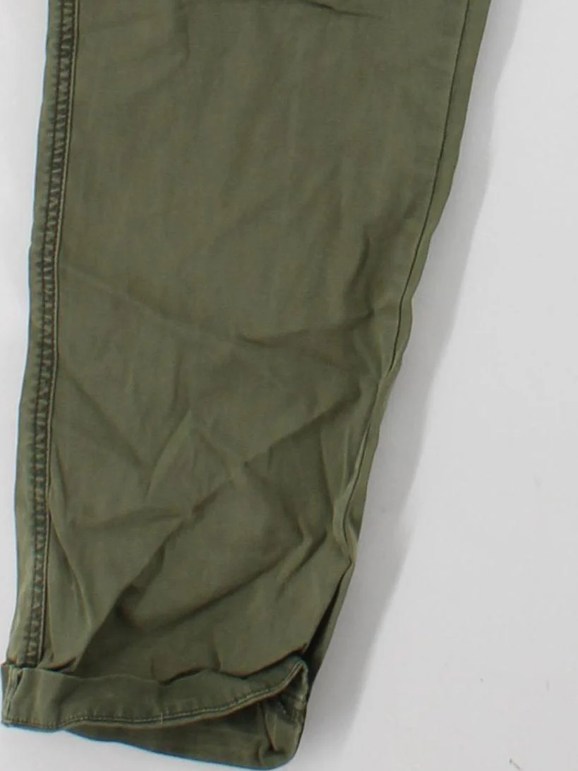 Hei Hei Women's Trousers W 32 in Green Cotton with Spandex Tapered Chino - Image 4