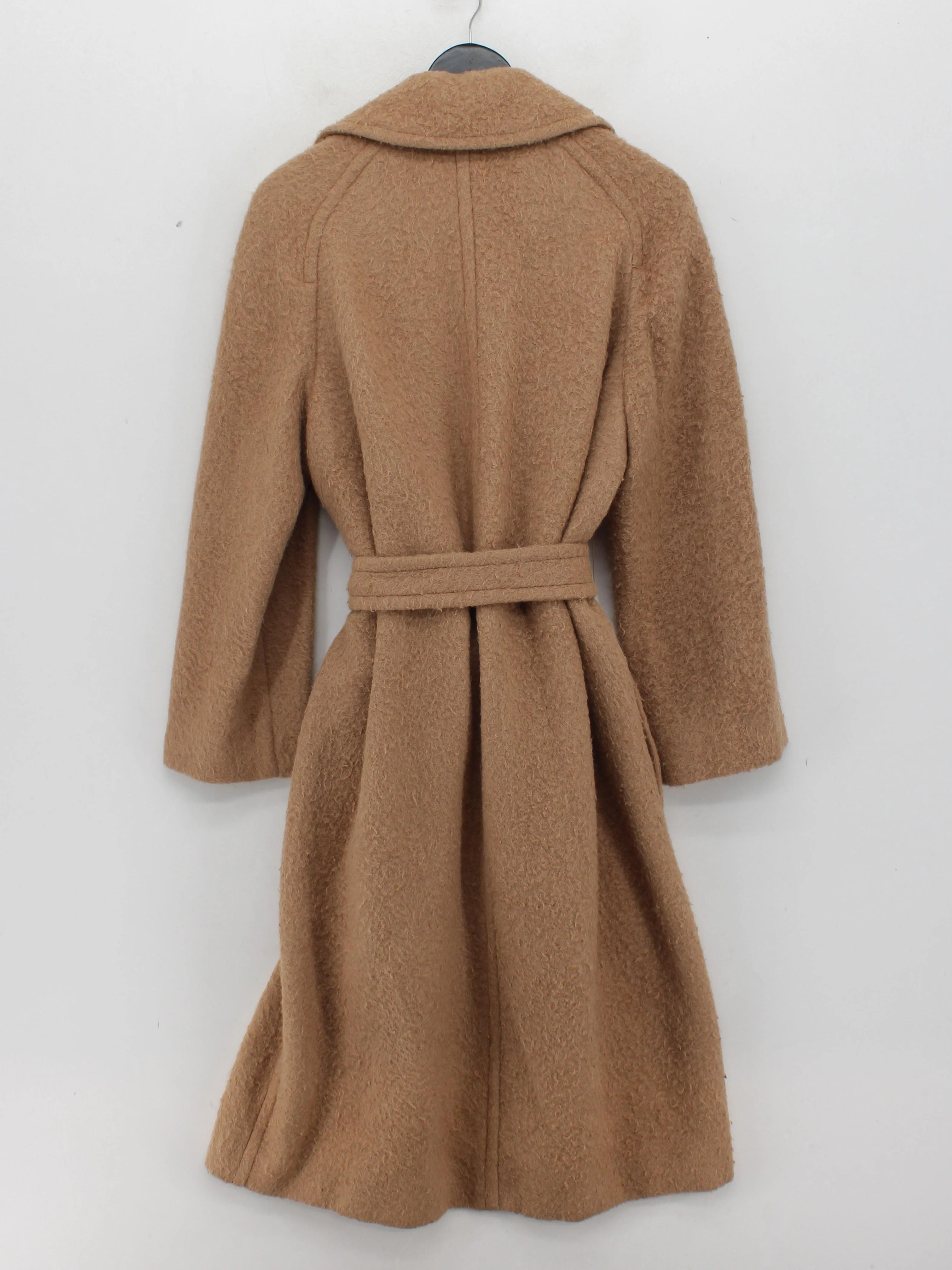 Helmut Lang Women's Coat S Tan Wool with Other, Viscose, Polyester Overcoat - Image 2
