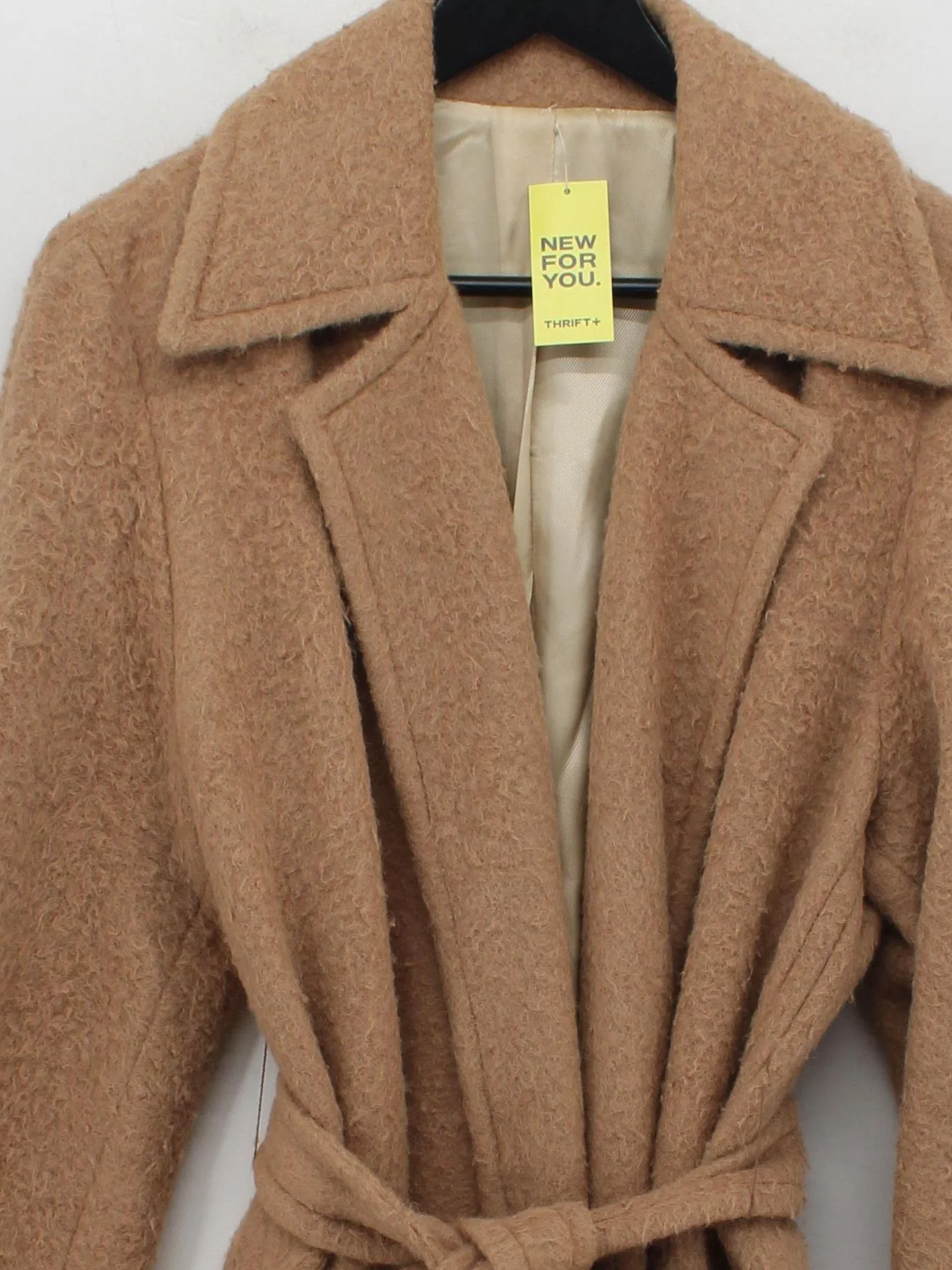 Helmut Lang Women's Coat S Tan Wool with Other, Viscose, Polyester Overcoat - Image 3