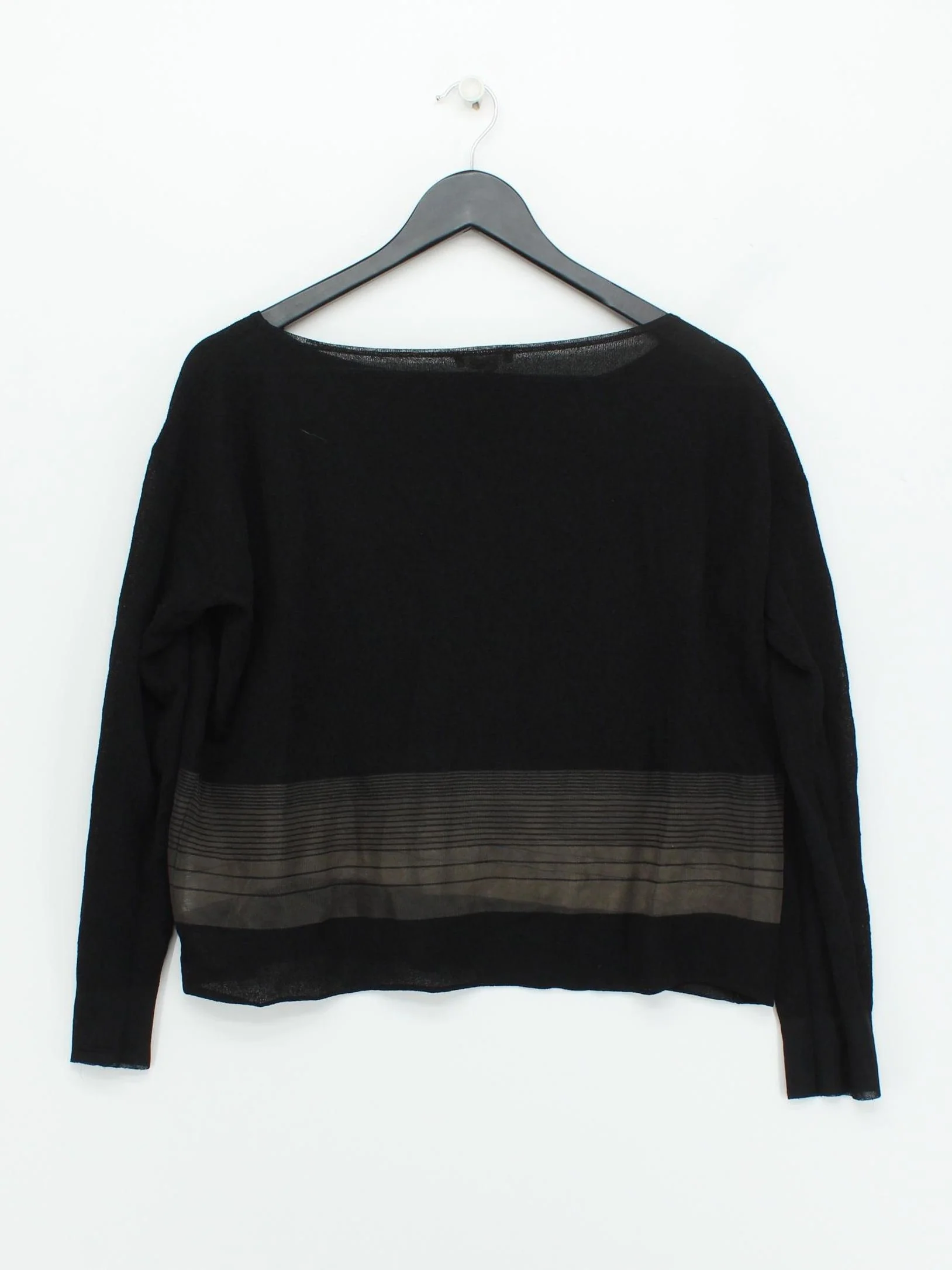 Helmut Lang Women's Jumper M Black Viscose with Polyamide, Nylon Pullover - Image 2