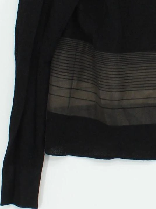 Helmut Lang Women's Jumper M Black Viscose with Polyamide, Nylon Pullover - Image 4
