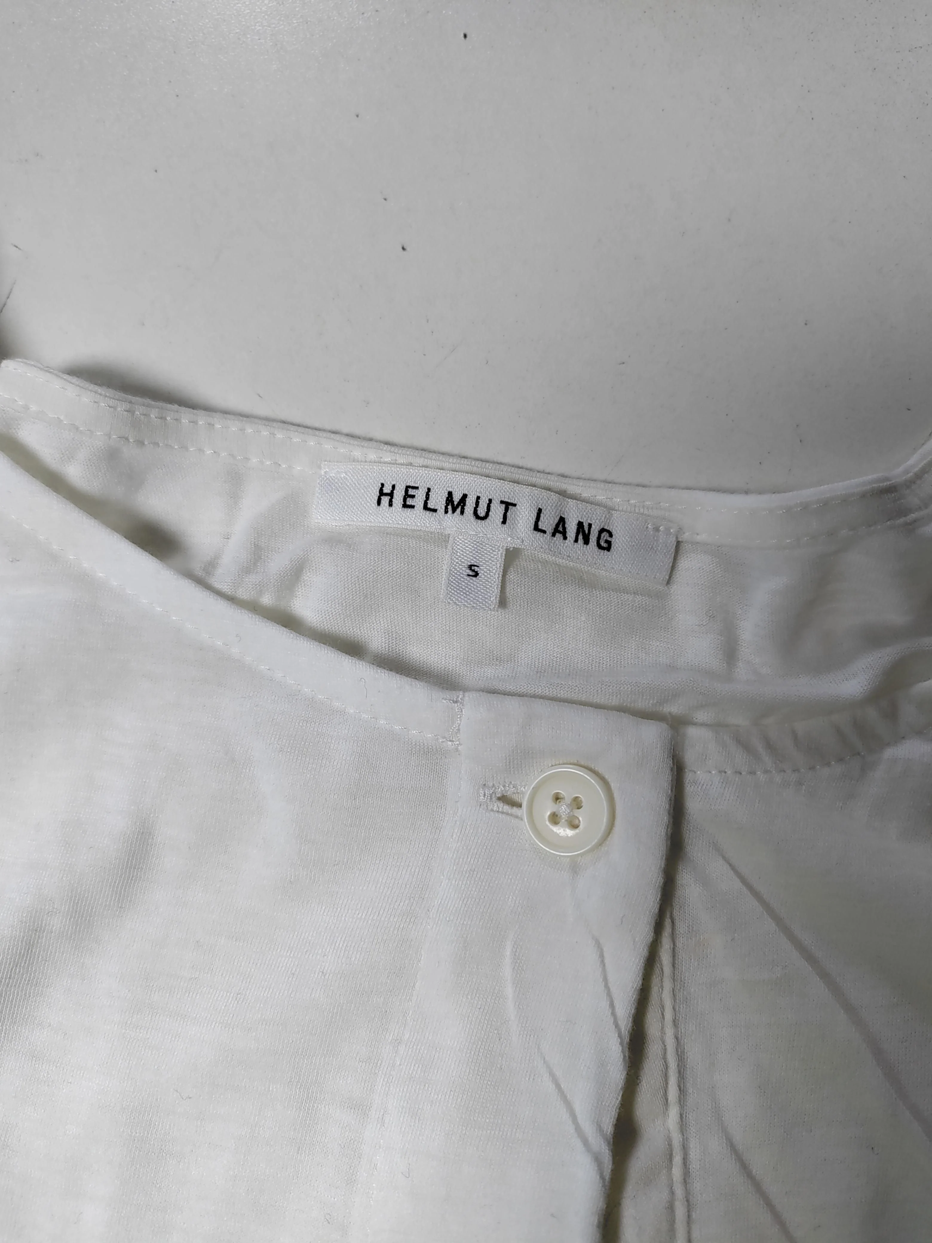 Helmut Lang Women's T-Shirt S White Cotton with Cashmere Basic - Image 5