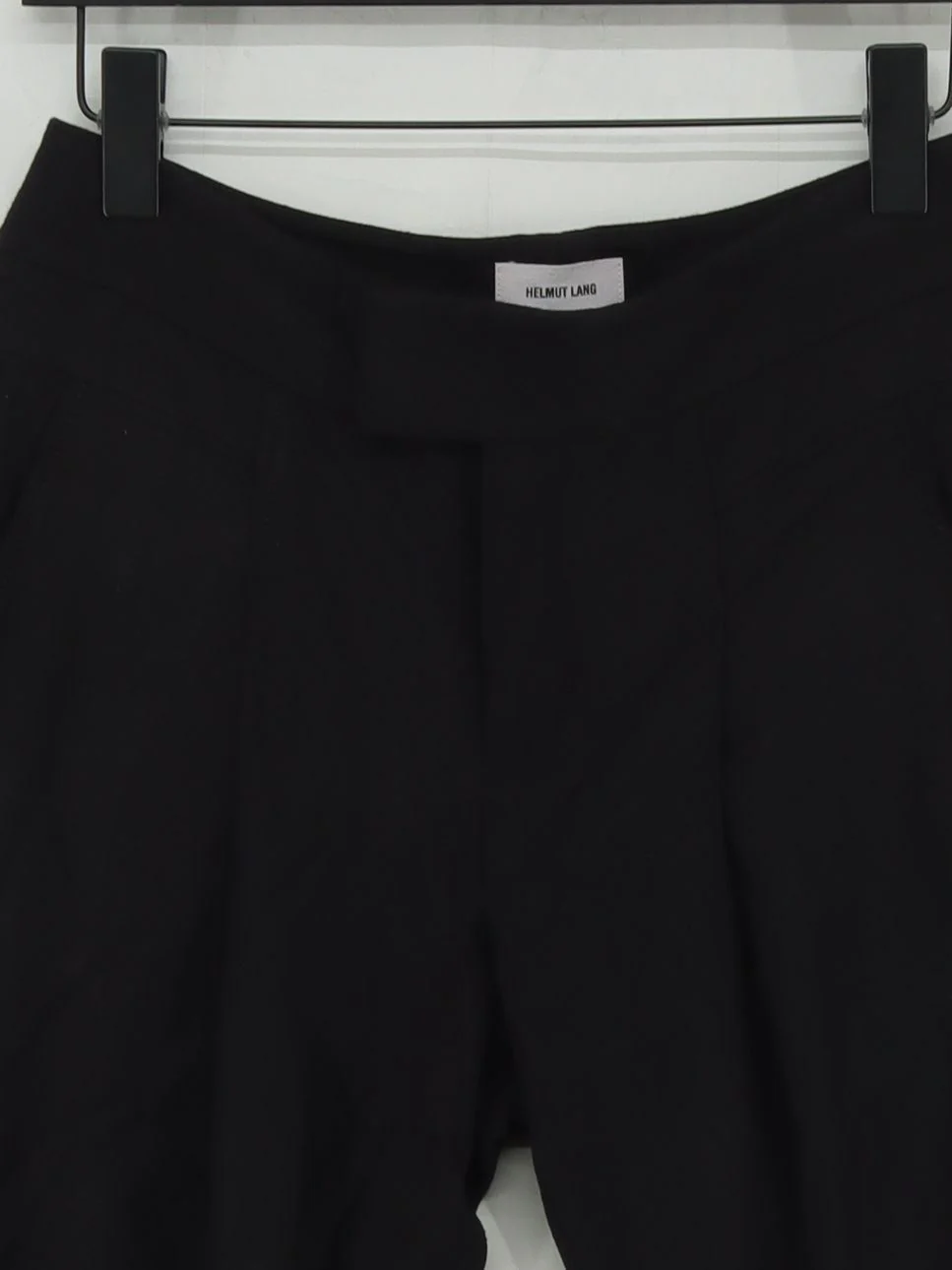 Helmut Lang Women's Trousers UK 8 Black Viscose with Elastane, Polyester Chino - Image 3