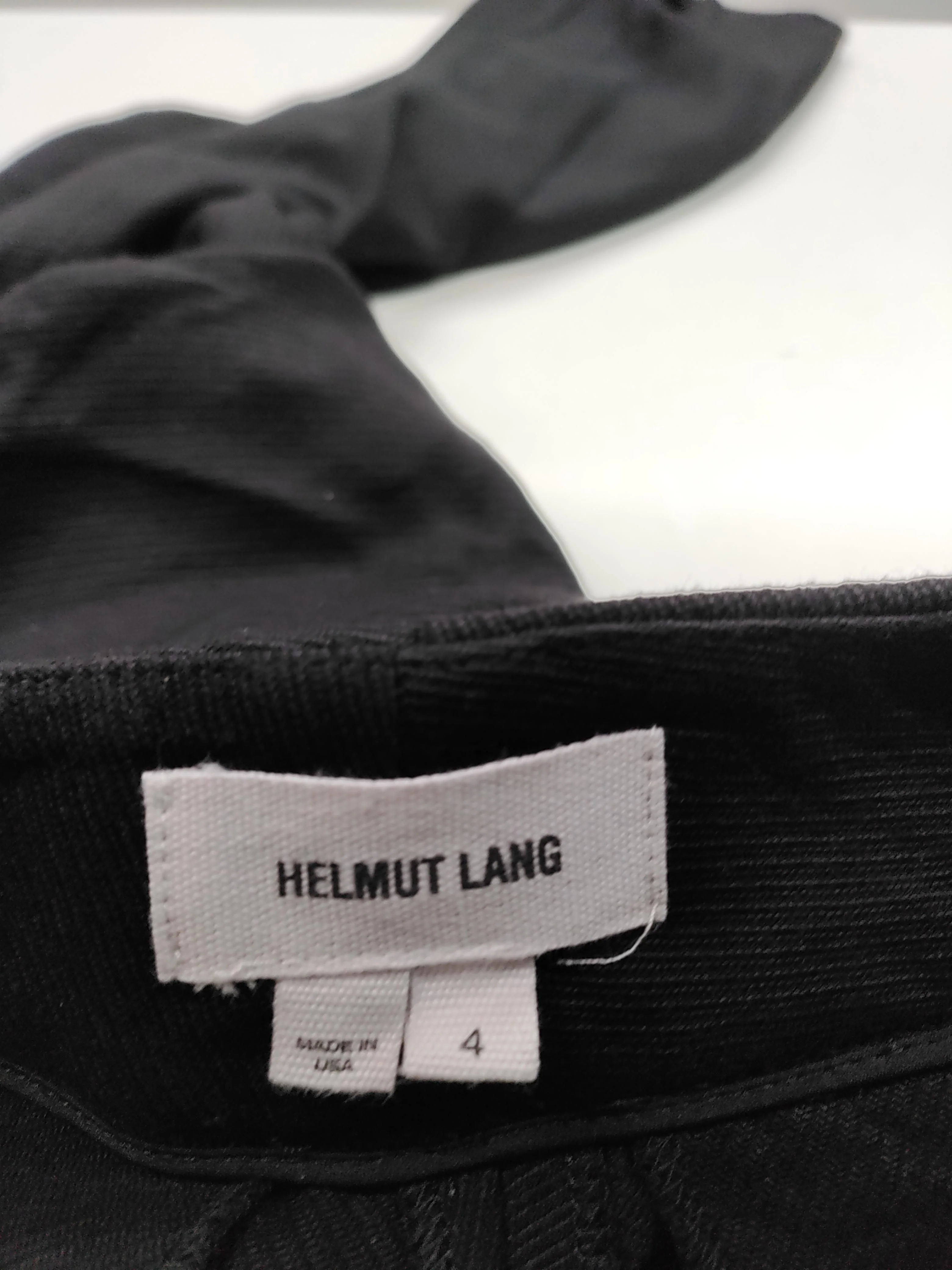 Helmut Lang Women's Trousers UK 8 Black Viscose with Elastane, Polyester Chino - Image 5