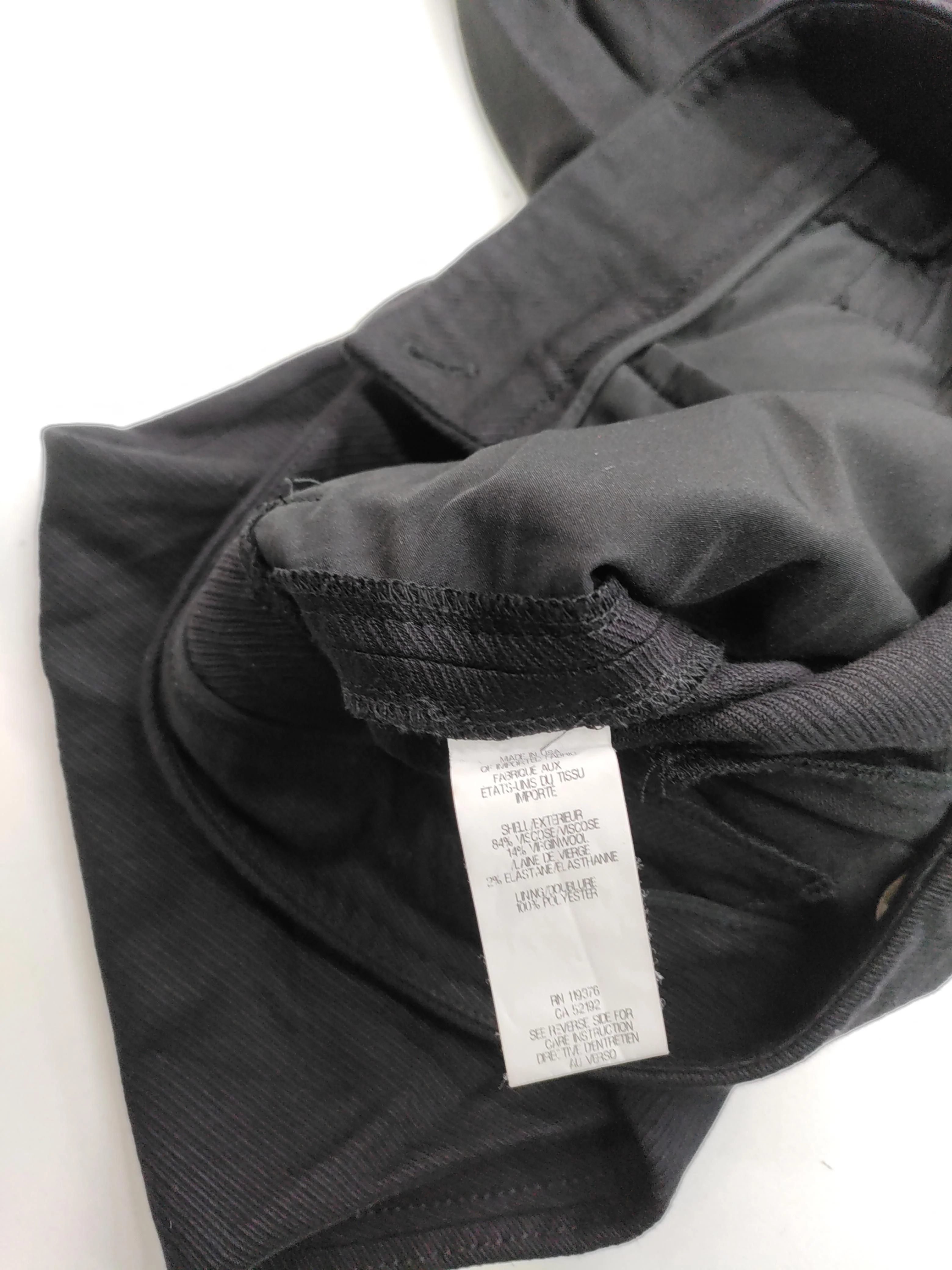 Helmut Lang Women's Trousers UK 8 Black Viscose with Elastane, Polyester Chino - Image 6