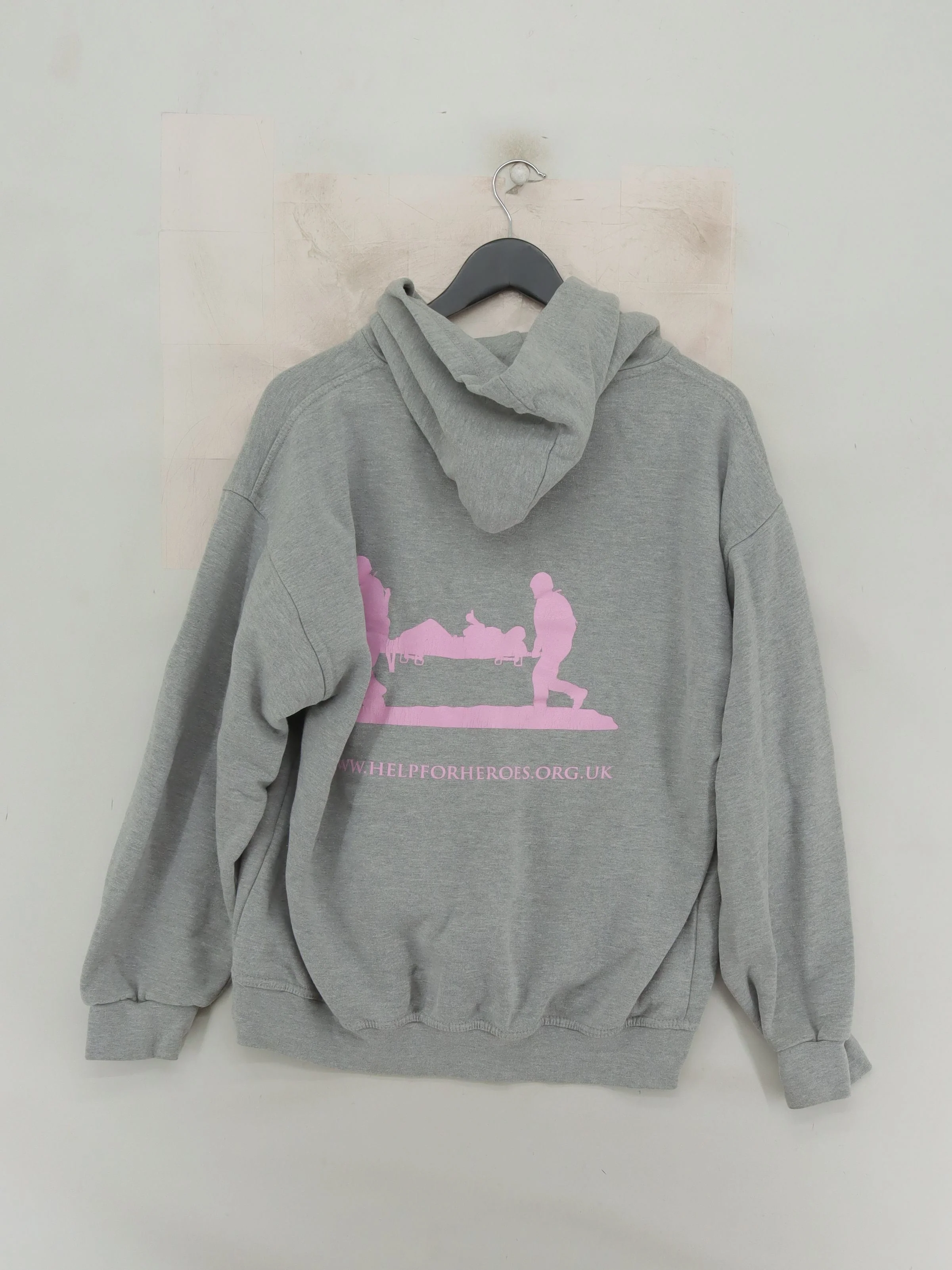Help For Heroes Men's Hoodie M Grey Graphic Cotton with Polyester Pullover - Image 2
