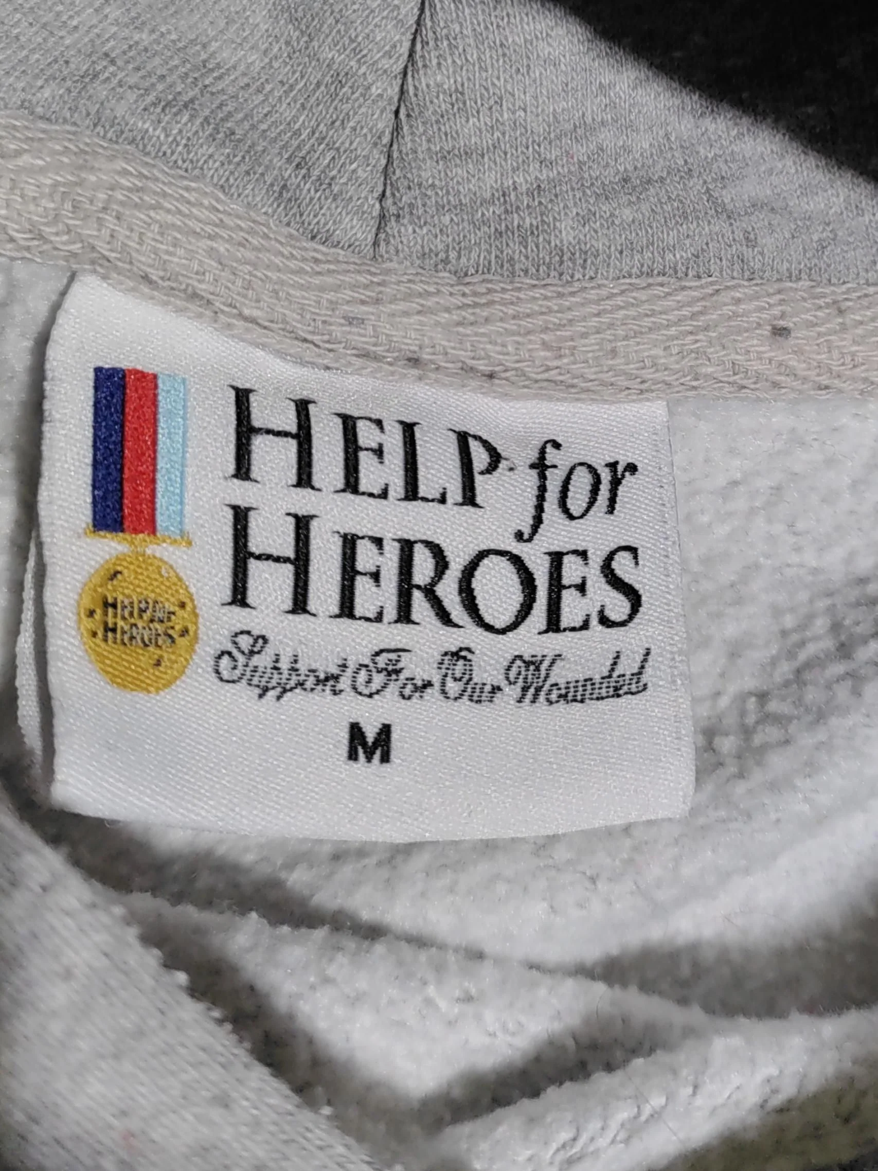 Help For Heroes Men's Hoodie M Grey Graphic Cotton with Polyester Pullover - Image 5