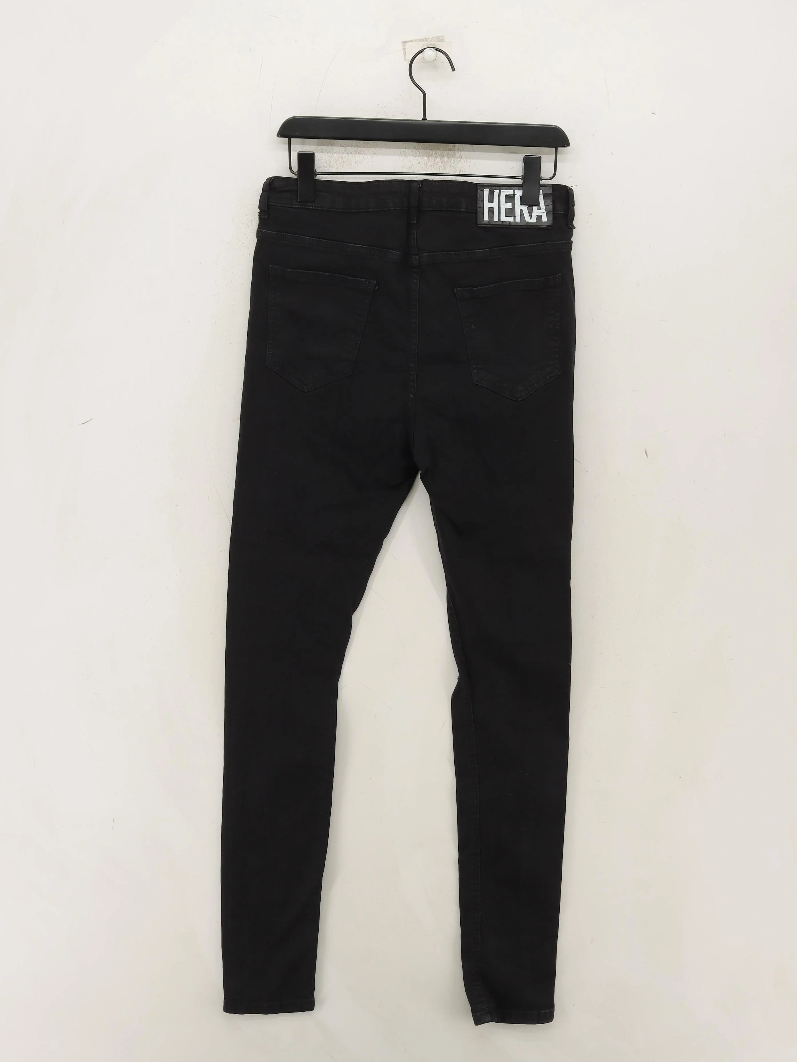 Hera Men's Jeans W 34 in; L 32 in Black Cotton with Polyester, Elastane Skinny - Image 2