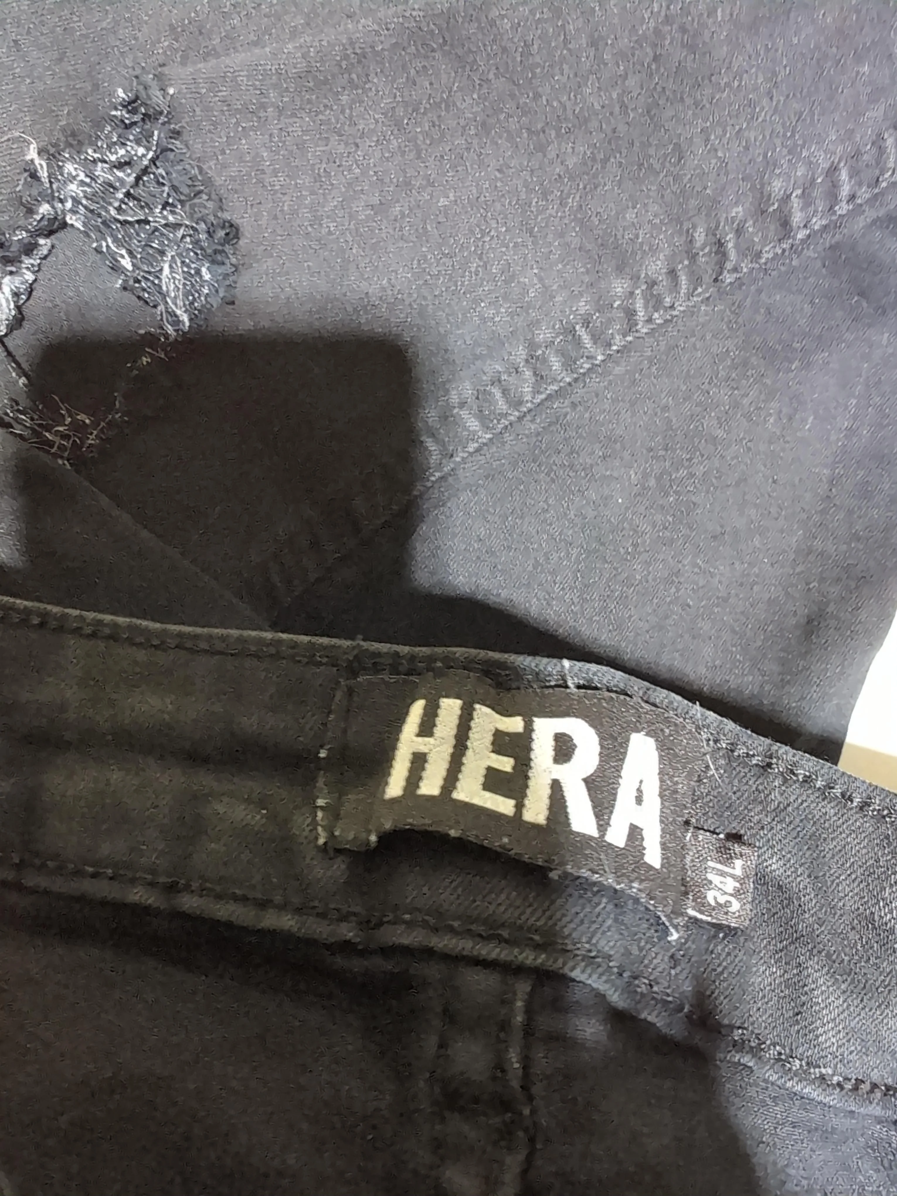 Hera Men's Jeans W 34 in; L 32 in Black Cotton with Polyester, Elastane Skinny - Image 5