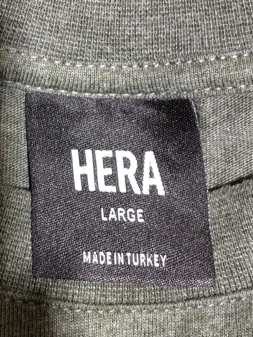 Hera Men's T-Shirt L Green Cotton with Polyester Basic - Image 5