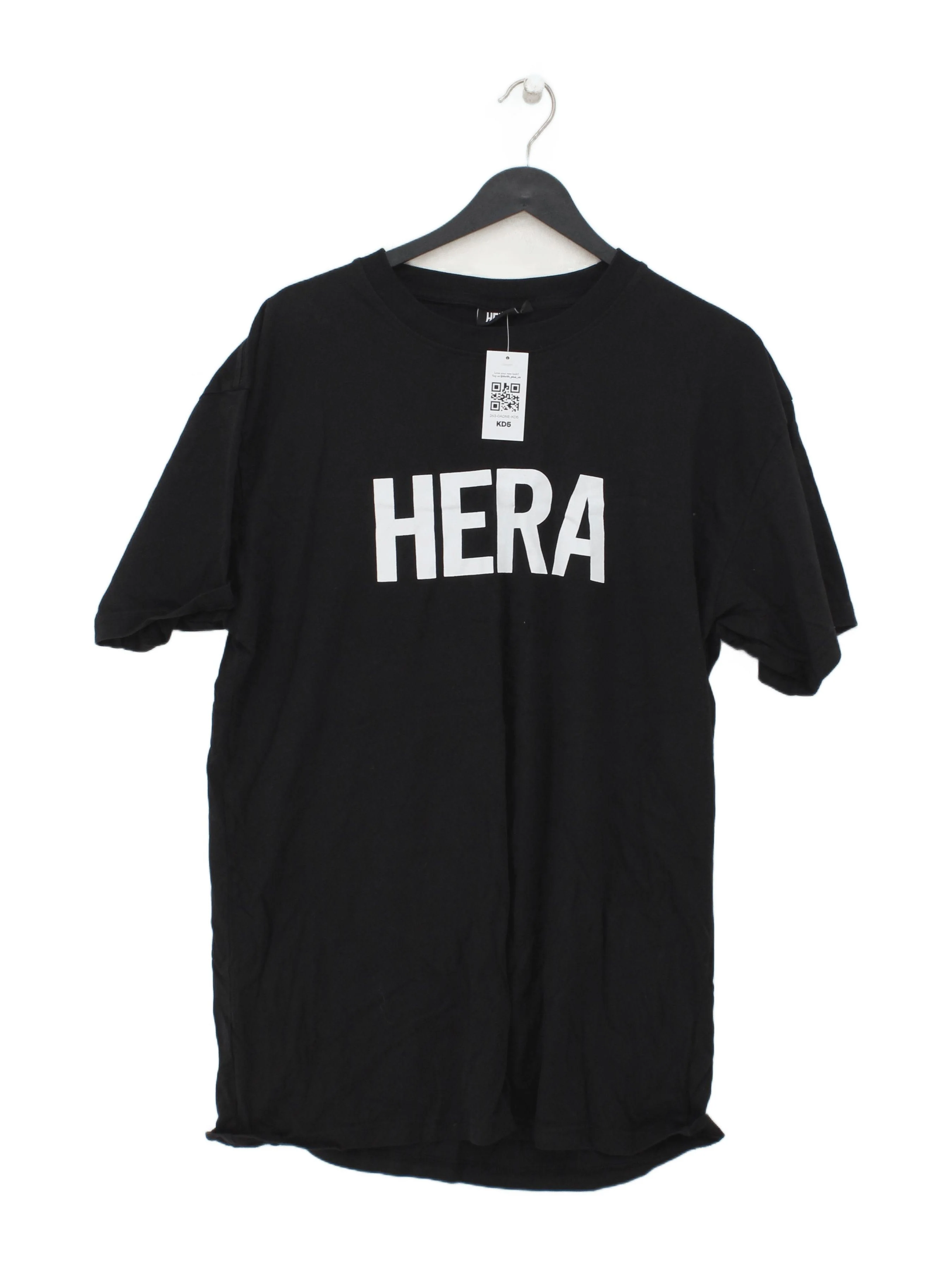 Hera Men's T-Shirt M Black Graphic 100% Cotton Basic
