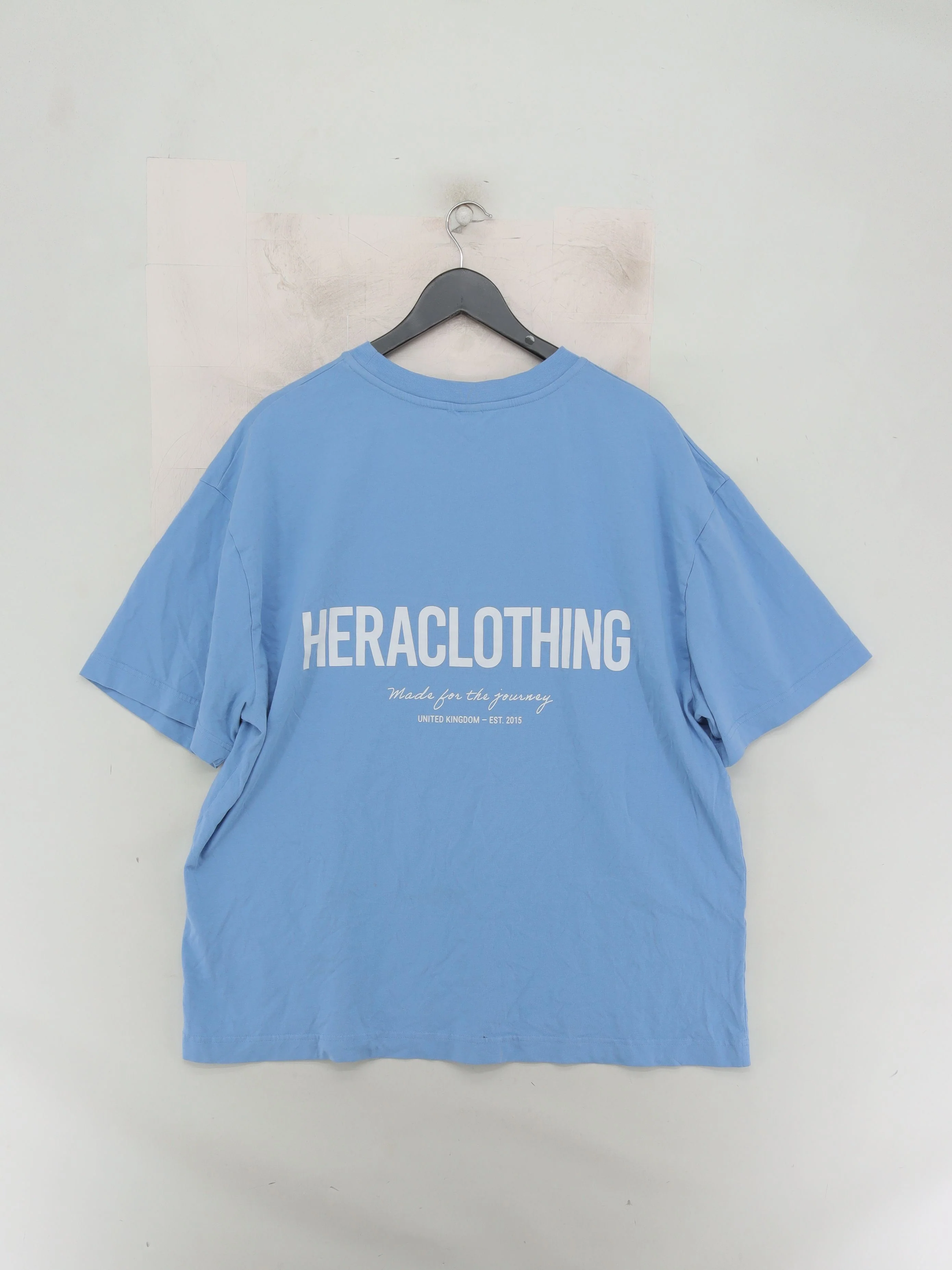 Hera Men's T-Shirt XL Blue 100% Cotton Basic - Image 2