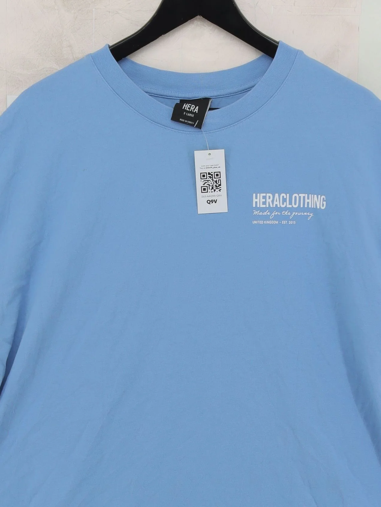 Hera Men's T-Shirt XL Blue 100% Cotton Basic - Image 3