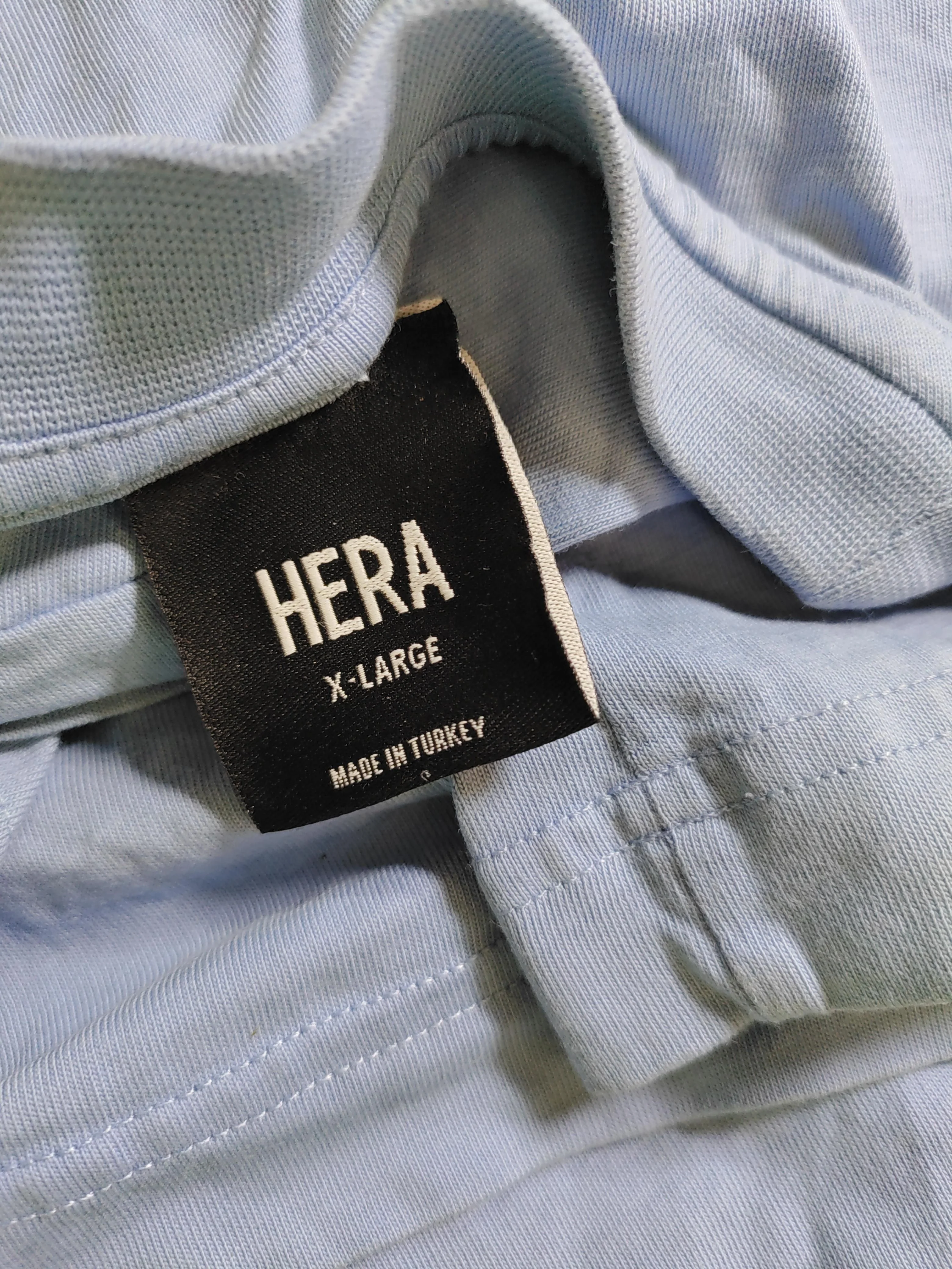 Hera Men's T-Shirt XL Blue 100% Cotton Basic - Image 6