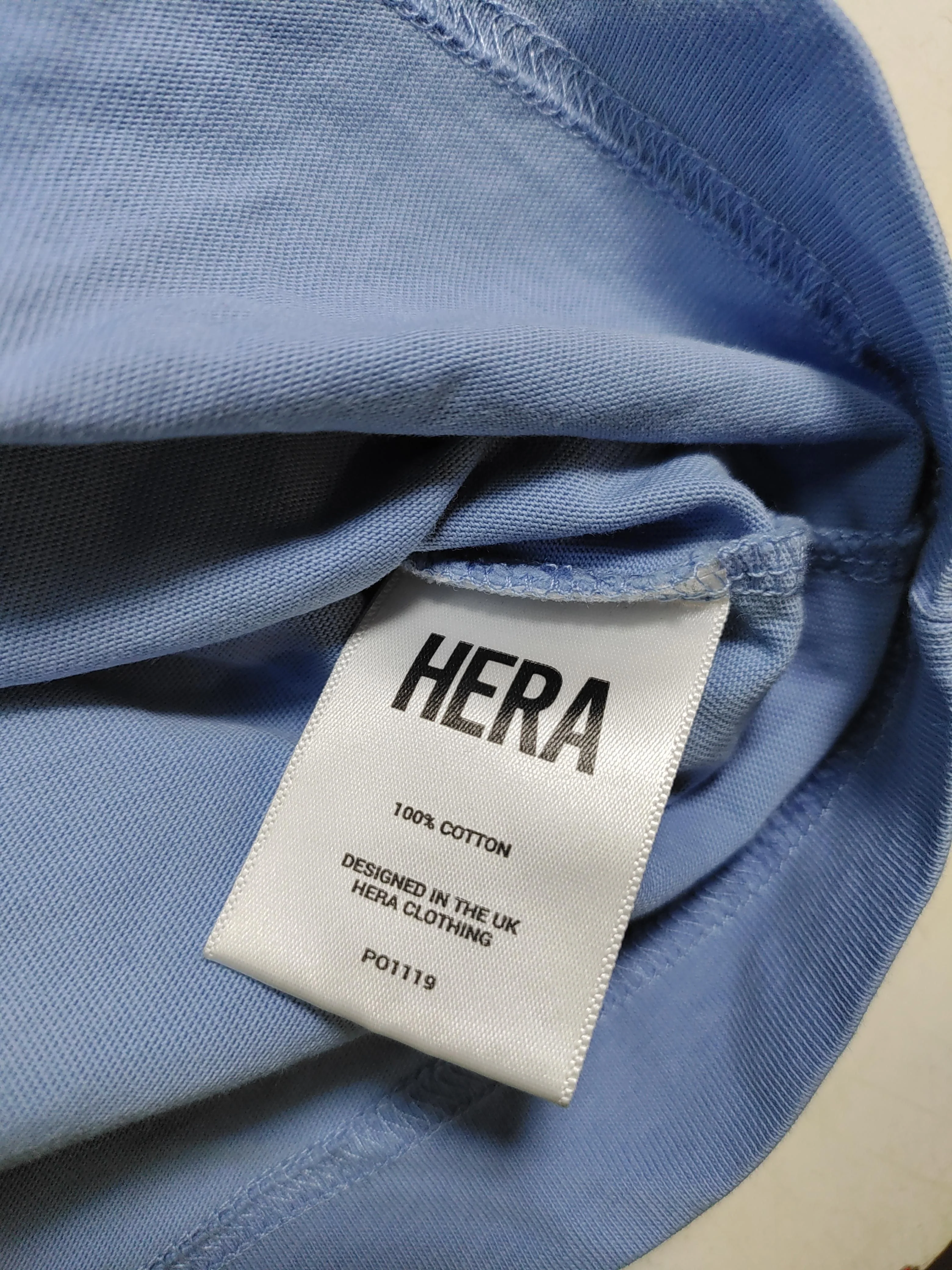 Hera Men's T-Shirt XL Blue 100% Cotton Basic - Image 7