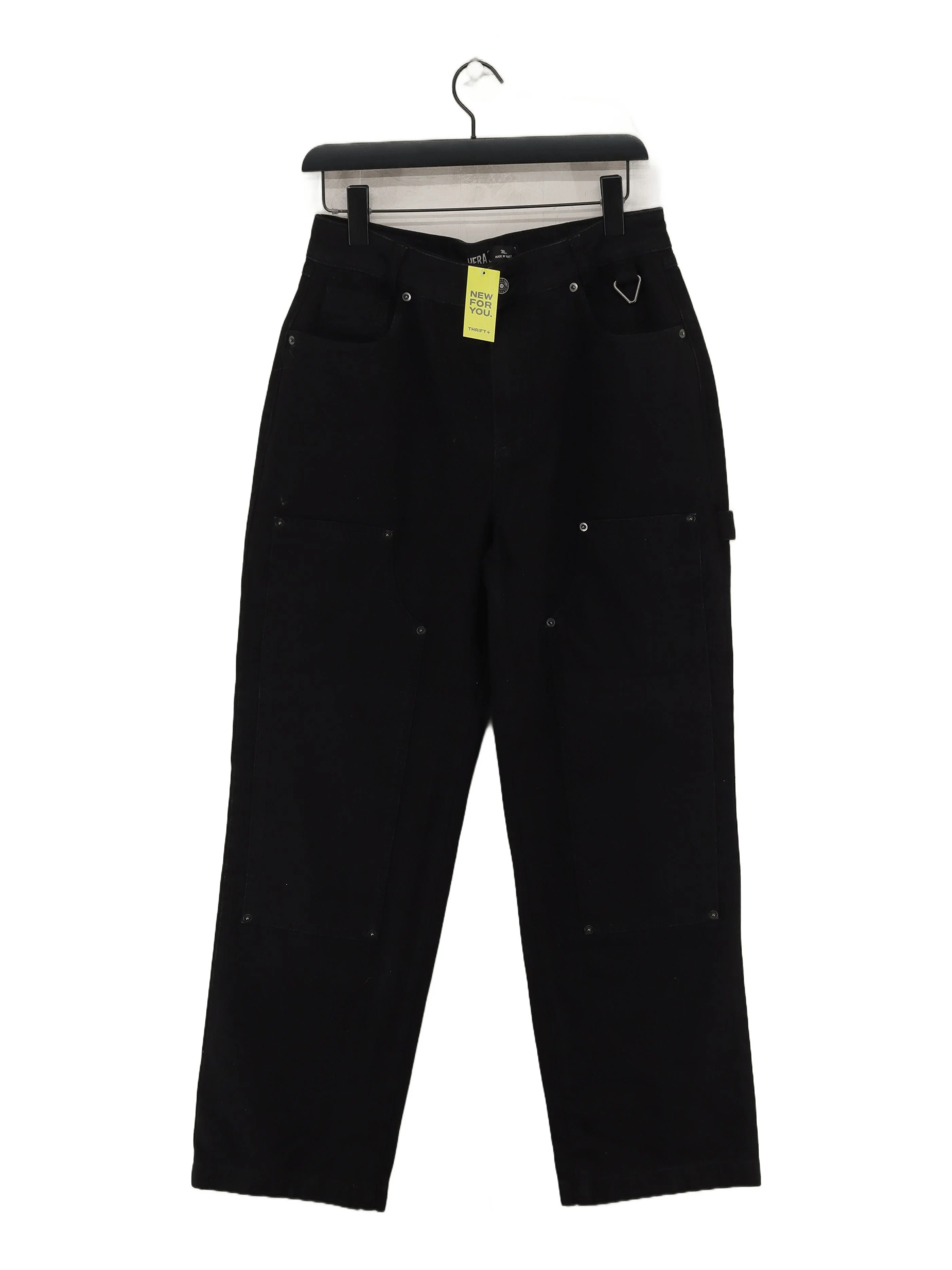 Hera Men's Trousers M Black 100% Cotton Straight Cargo