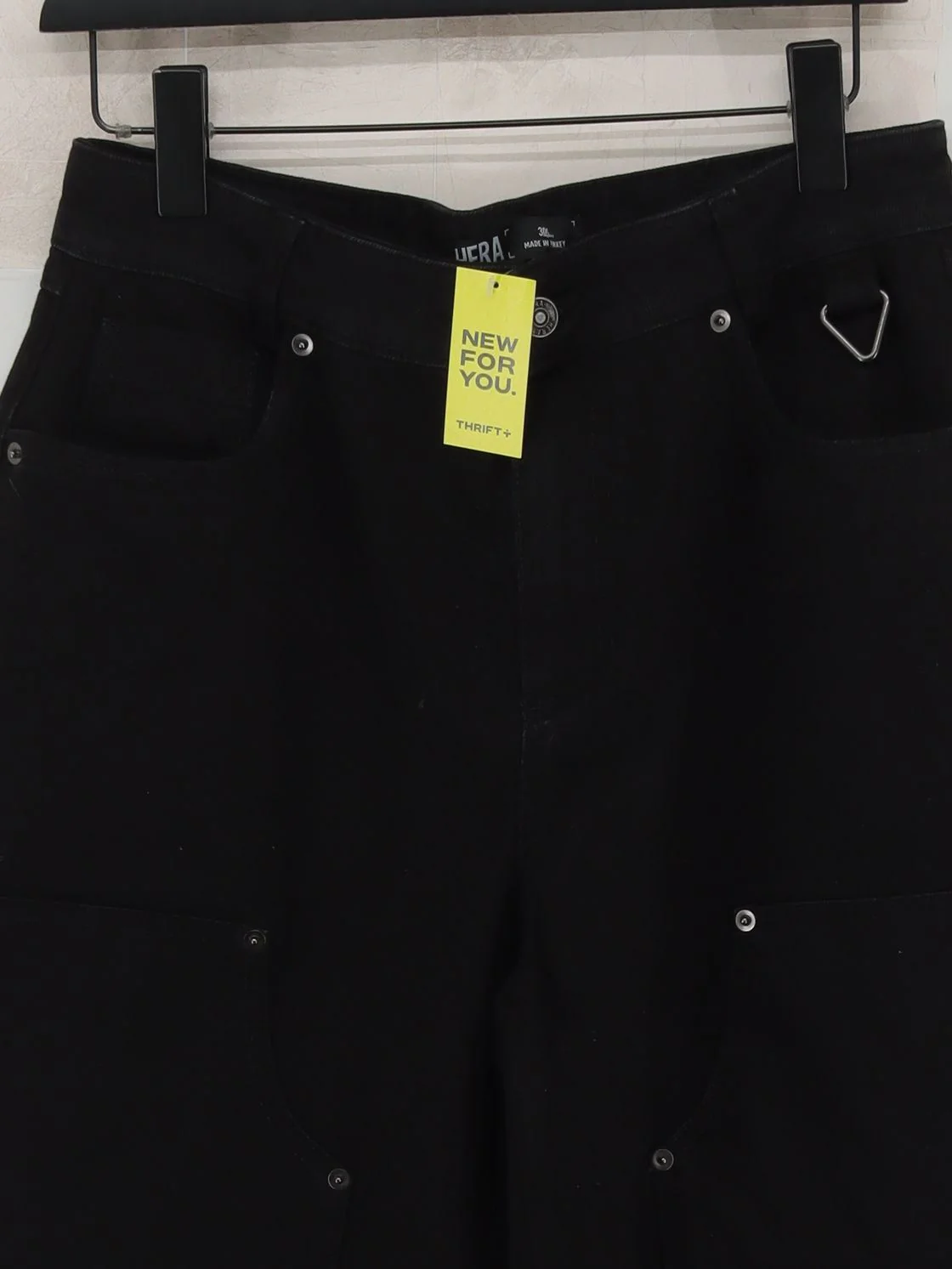Hera Men's Trousers M Black 100% Cotton Straight Cargo - Image 3