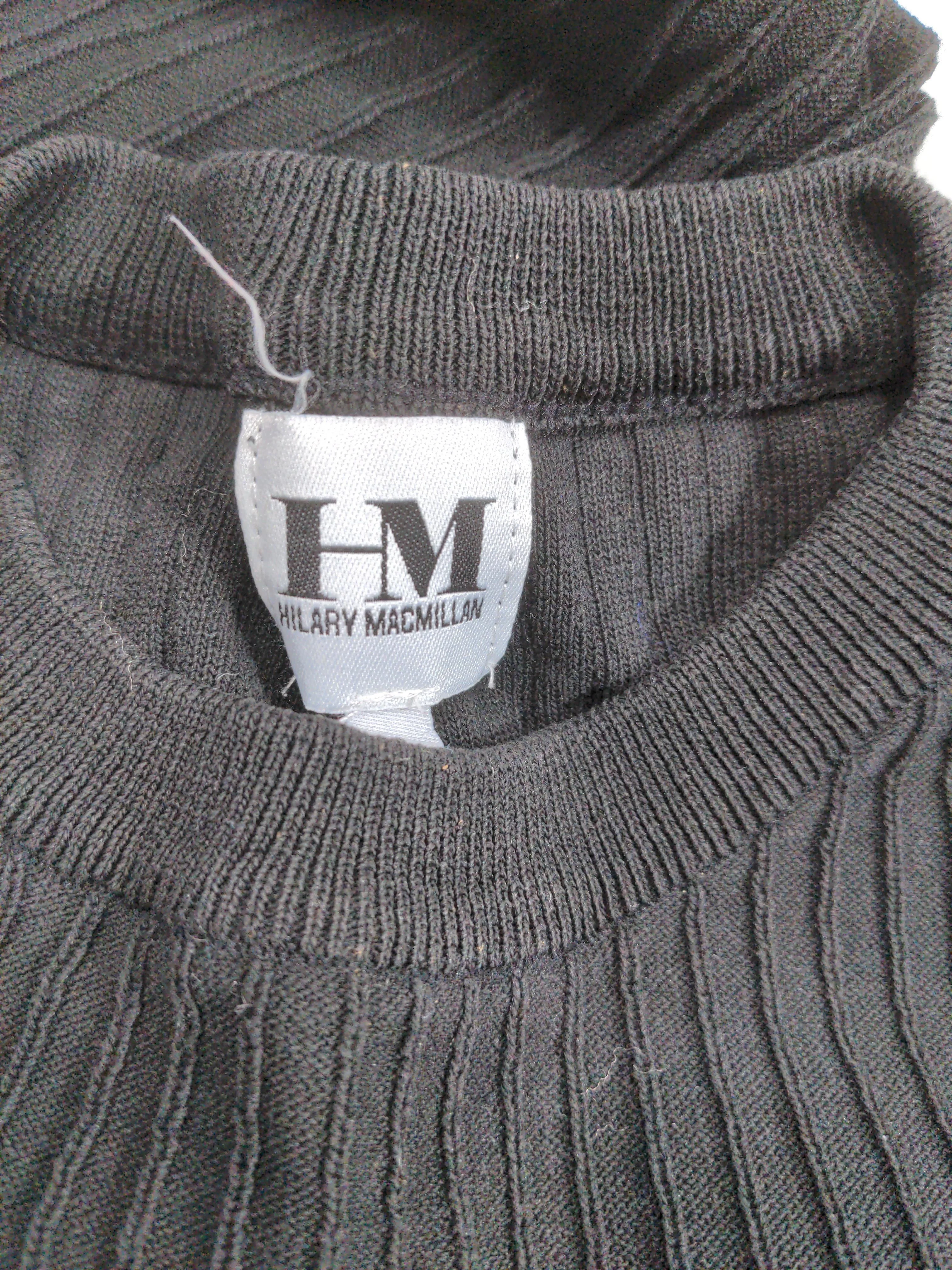 Hilary Macmillan Women's Top S Black 100% Other Long Sleeve Round Neck Cropped - Image 5