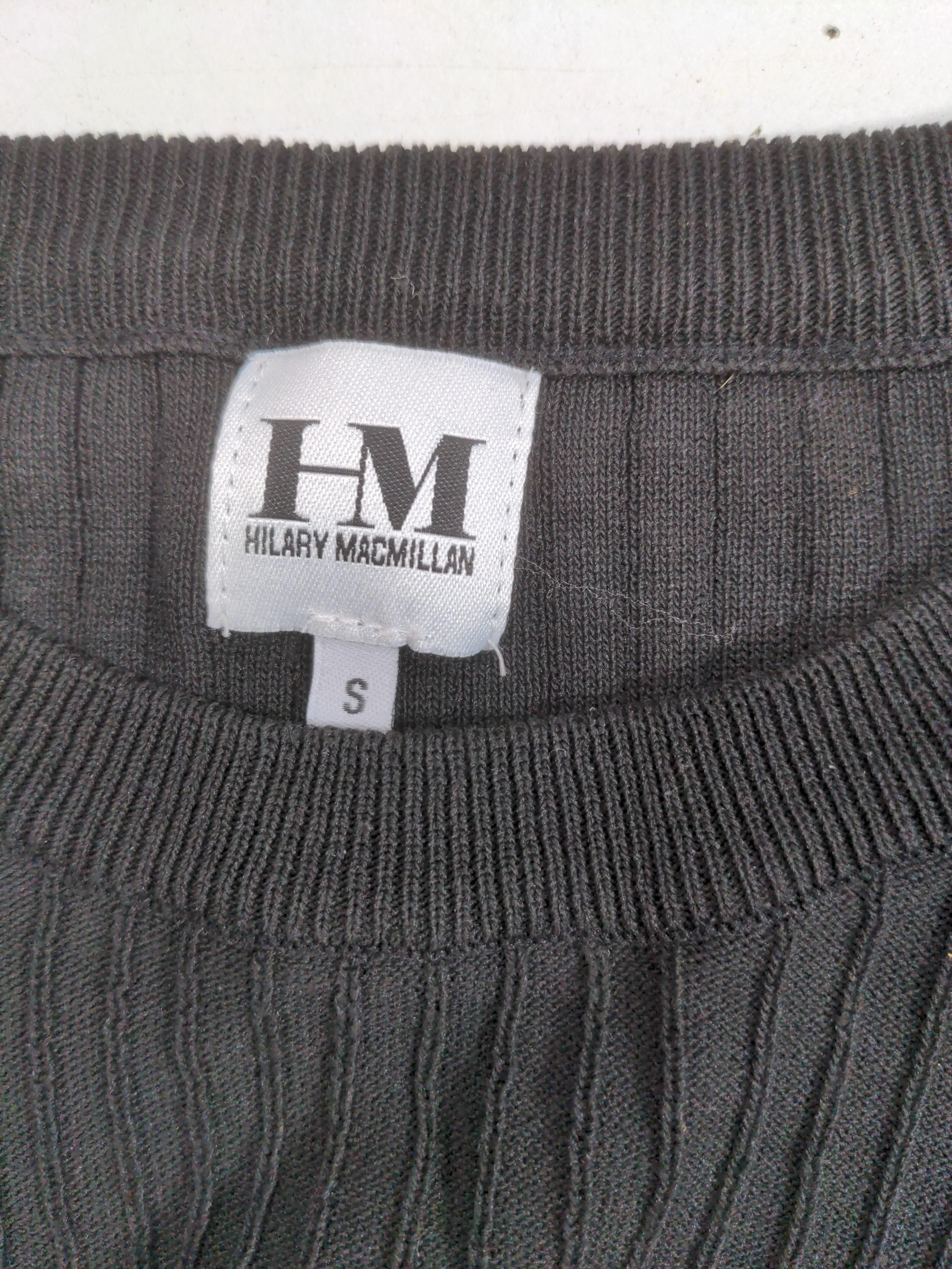 Hilary Macmillan Women's Top S Black 100% Viscose Long Sleeve Crew Neck Basic - Image 5