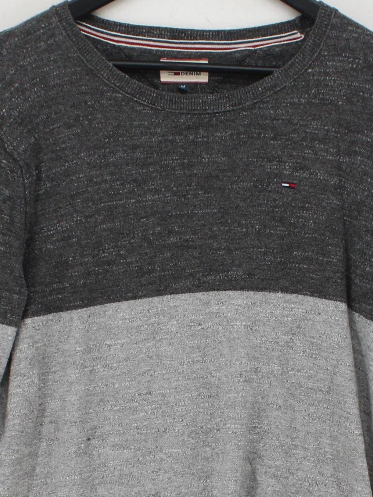 Hilfiger Denim Men's Jumper M Grey Cotton with Nylon, Viscose Pullover - Image 3