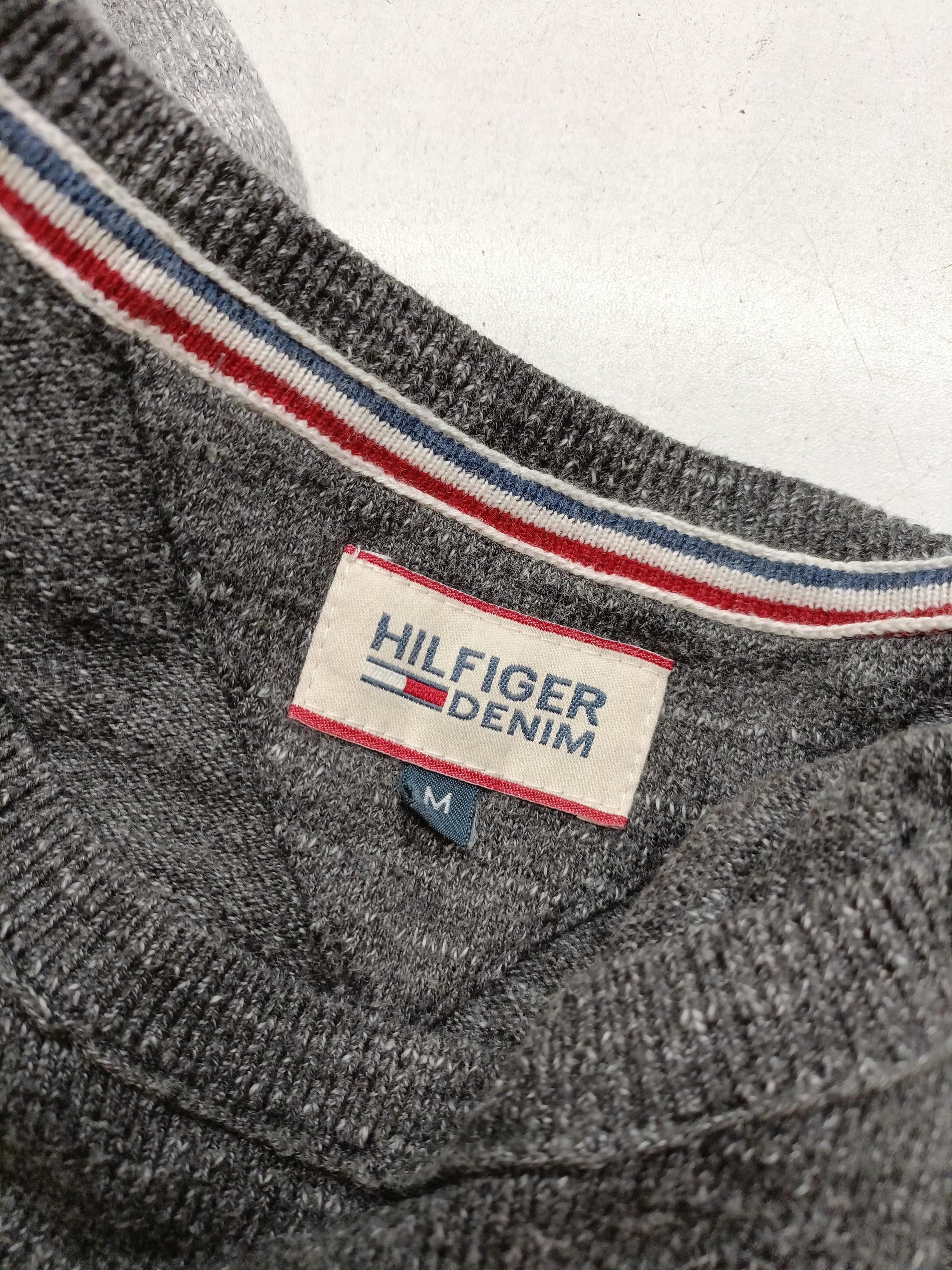 Hilfiger Denim Men's Jumper M Grey Cotton with Nylon, Viscose Pullover - Image 5