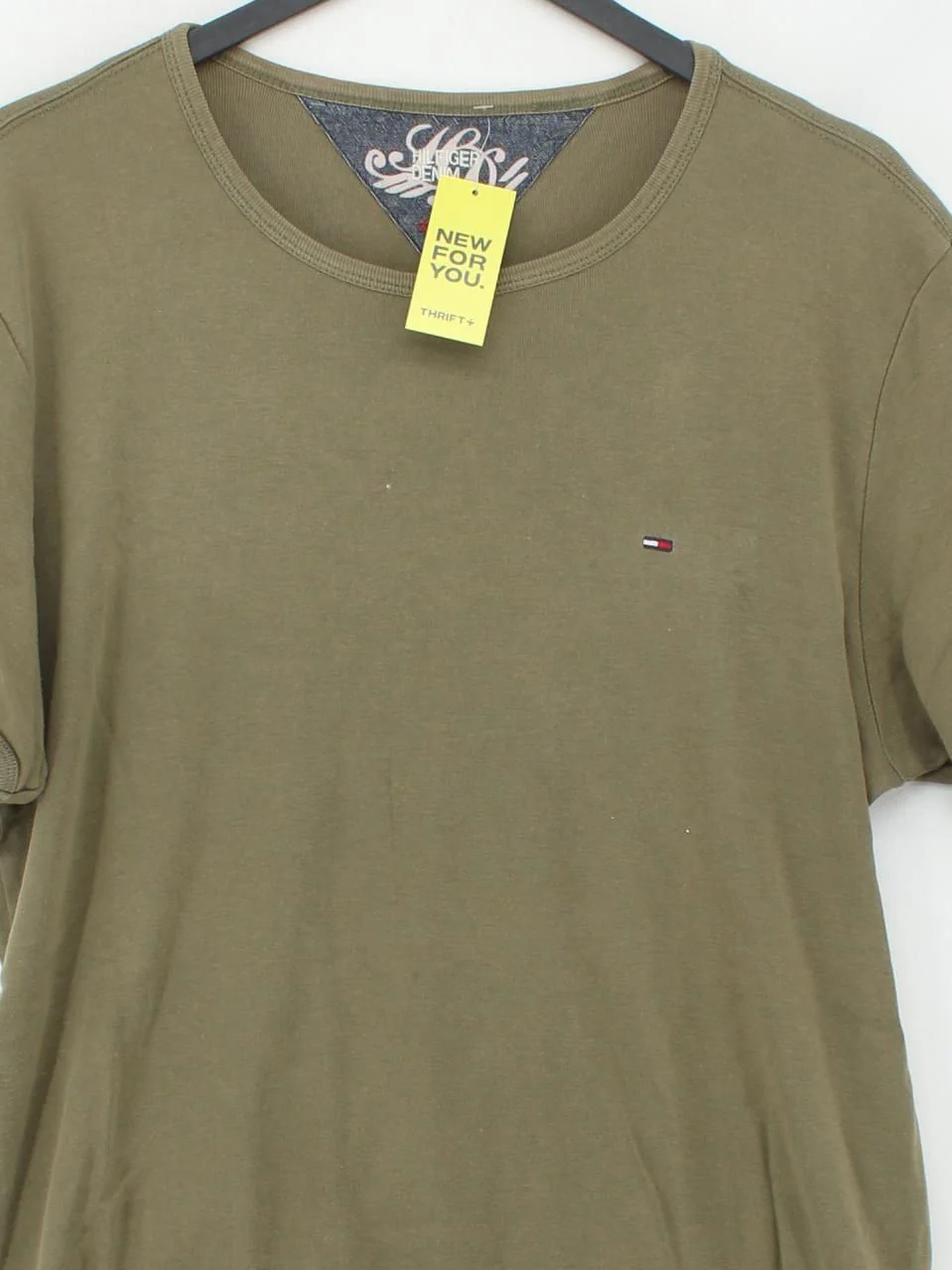 Hilfiger Denim Men's T-Shirt XL Green 100% Cotton Basic - Image 3