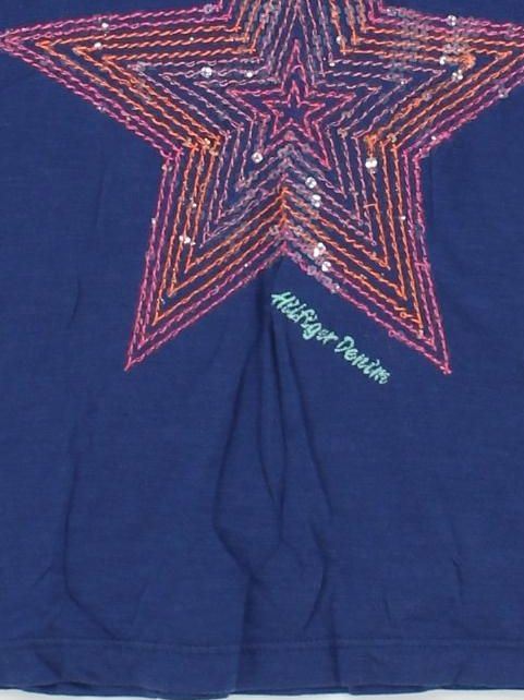 Hilfiger Denim Women's T-Shirt M Blue 100% Cotton Basic - Image 4