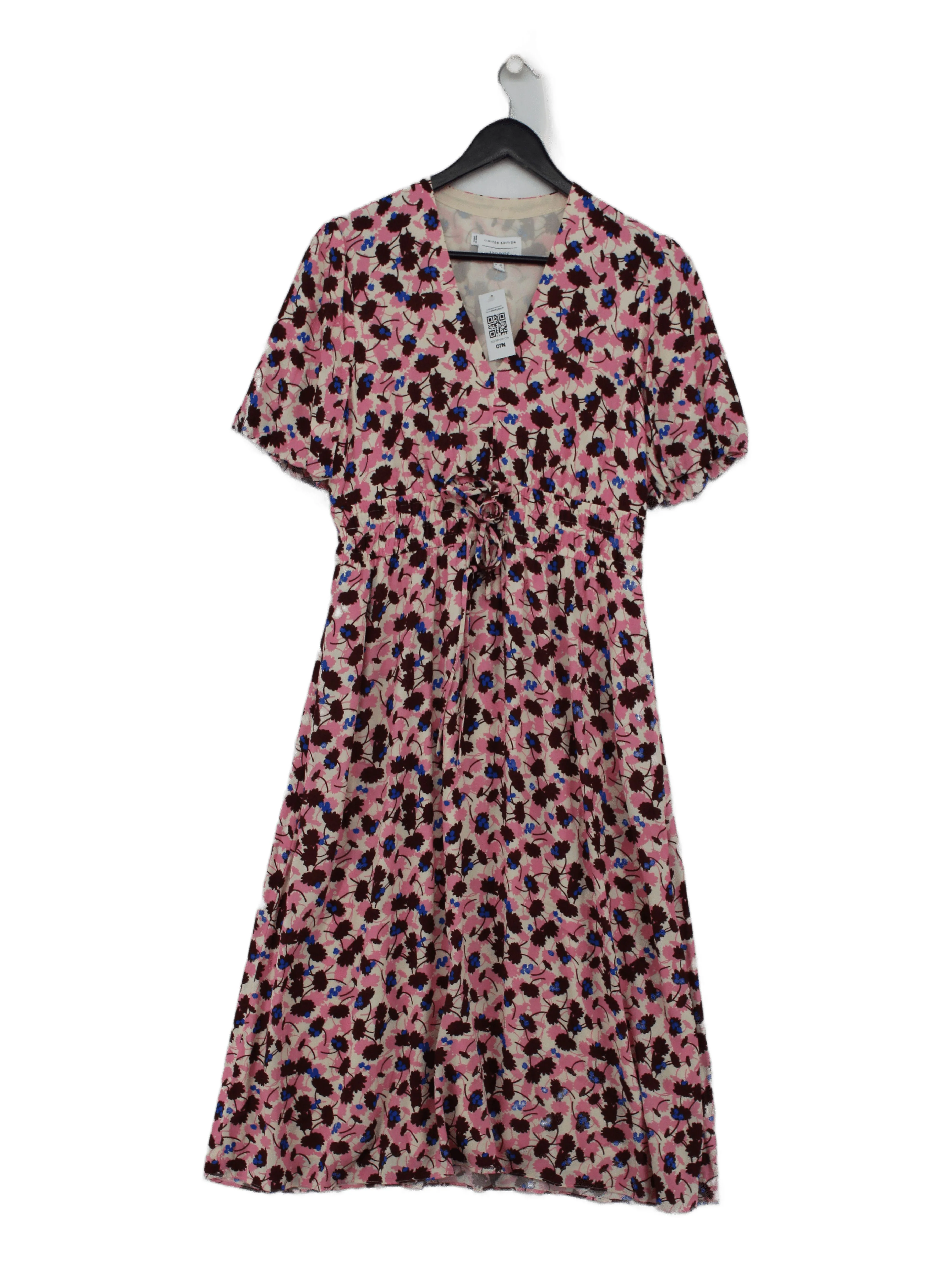 Hobbs A-Line Midi Dress UK10 in Multi
