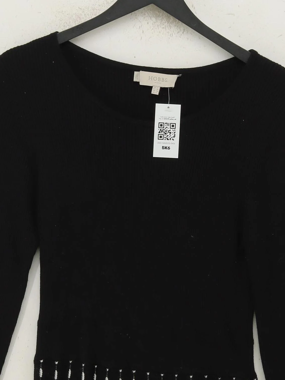 Hobbs A-Line Midi Dress UK12 in Black - Image 3